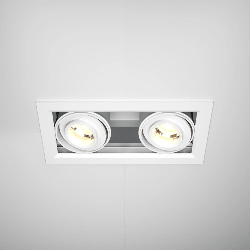 LED Einbaustrahler Metal Modern in Weiß 2x 10W 1450lm günstig online kaufen