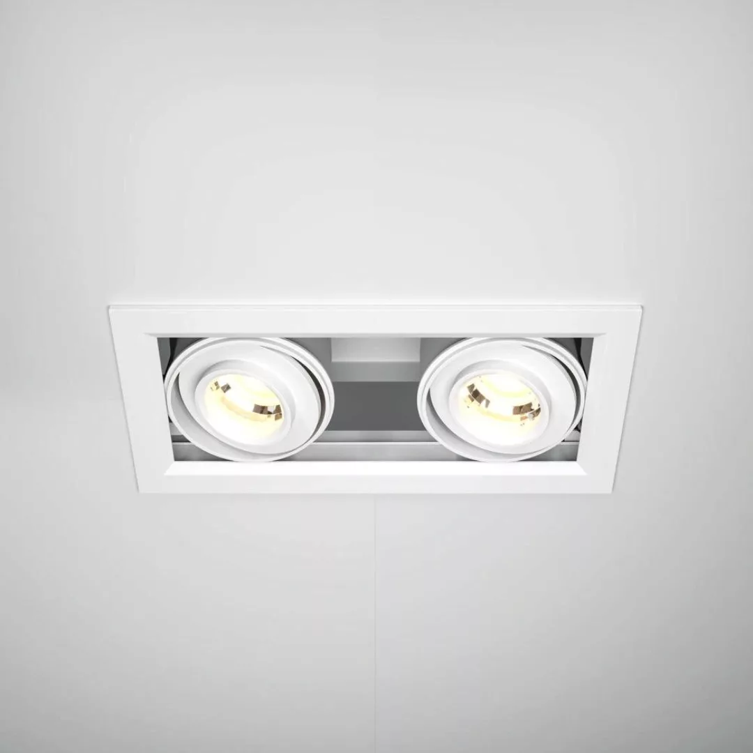 LED Einbaustrahler Metal Modern in Weiß 2x 10W 1450lm günstig online kaufen