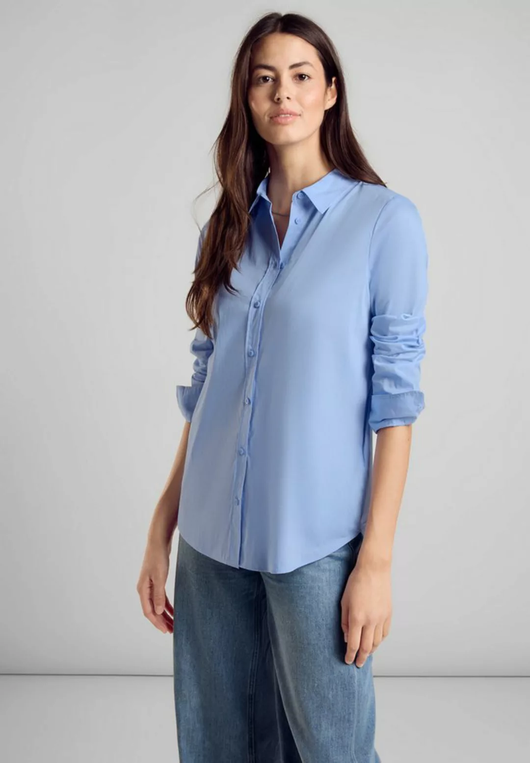 STREET ONE Longbluse in Unifarbe günstig online kaufen