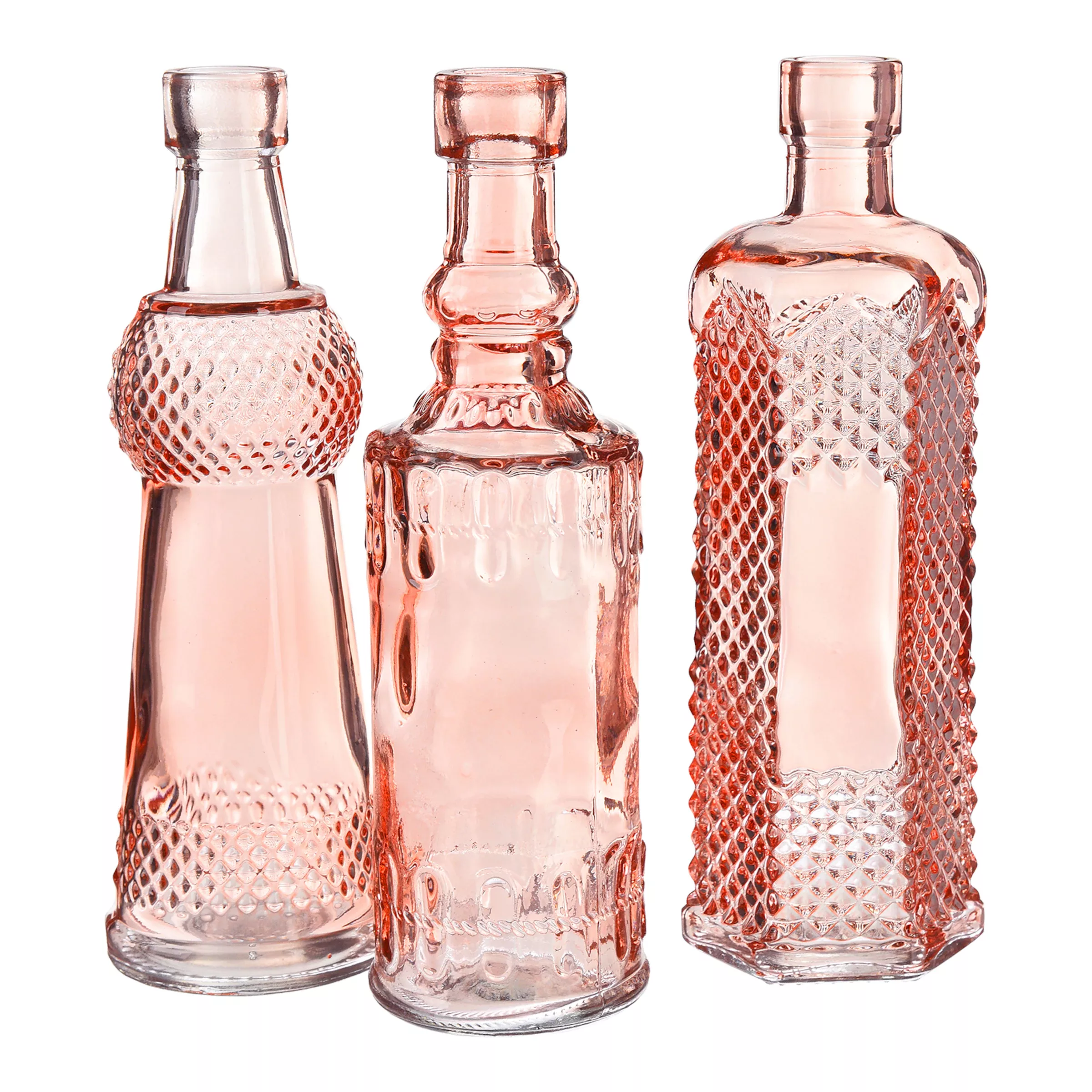 Vase Glas ca. D6xH16,5cm, rosa günstig online kaufen