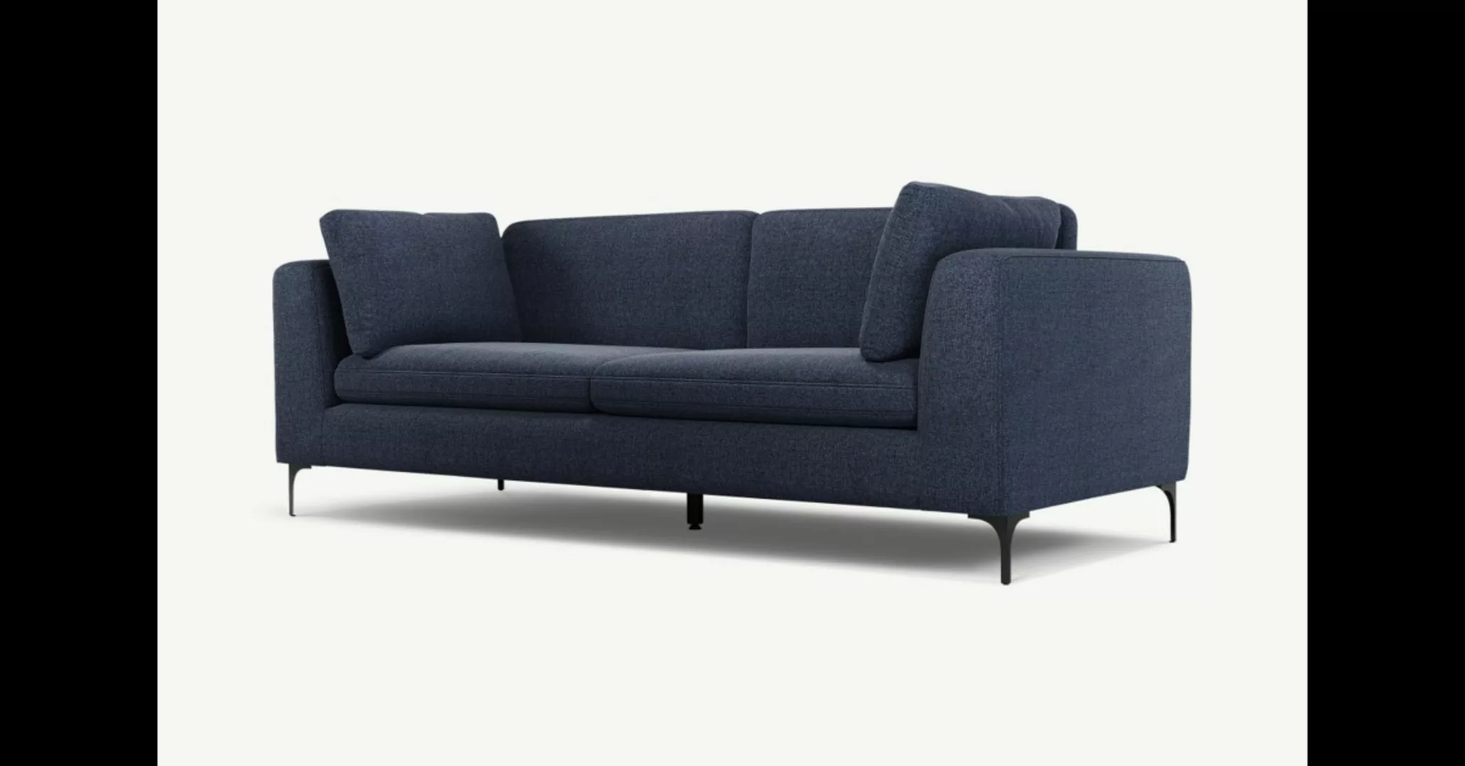 Monterosso 3-Sitzer Sofa, Nebelblau und Schwarz - MADE.com günstig online kaufen