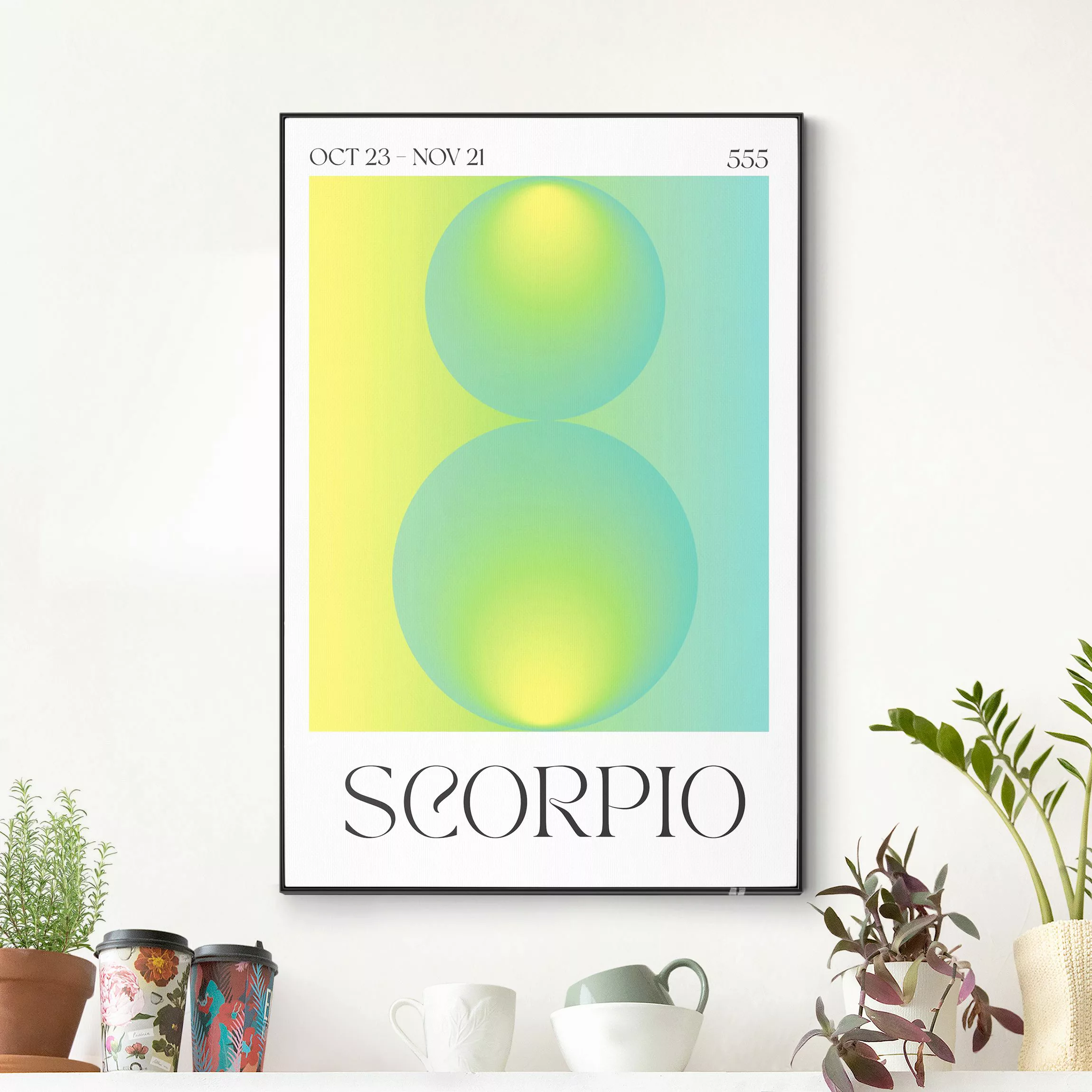 Wechselbild Skorpion - Neon Poster günstig online kaufen
