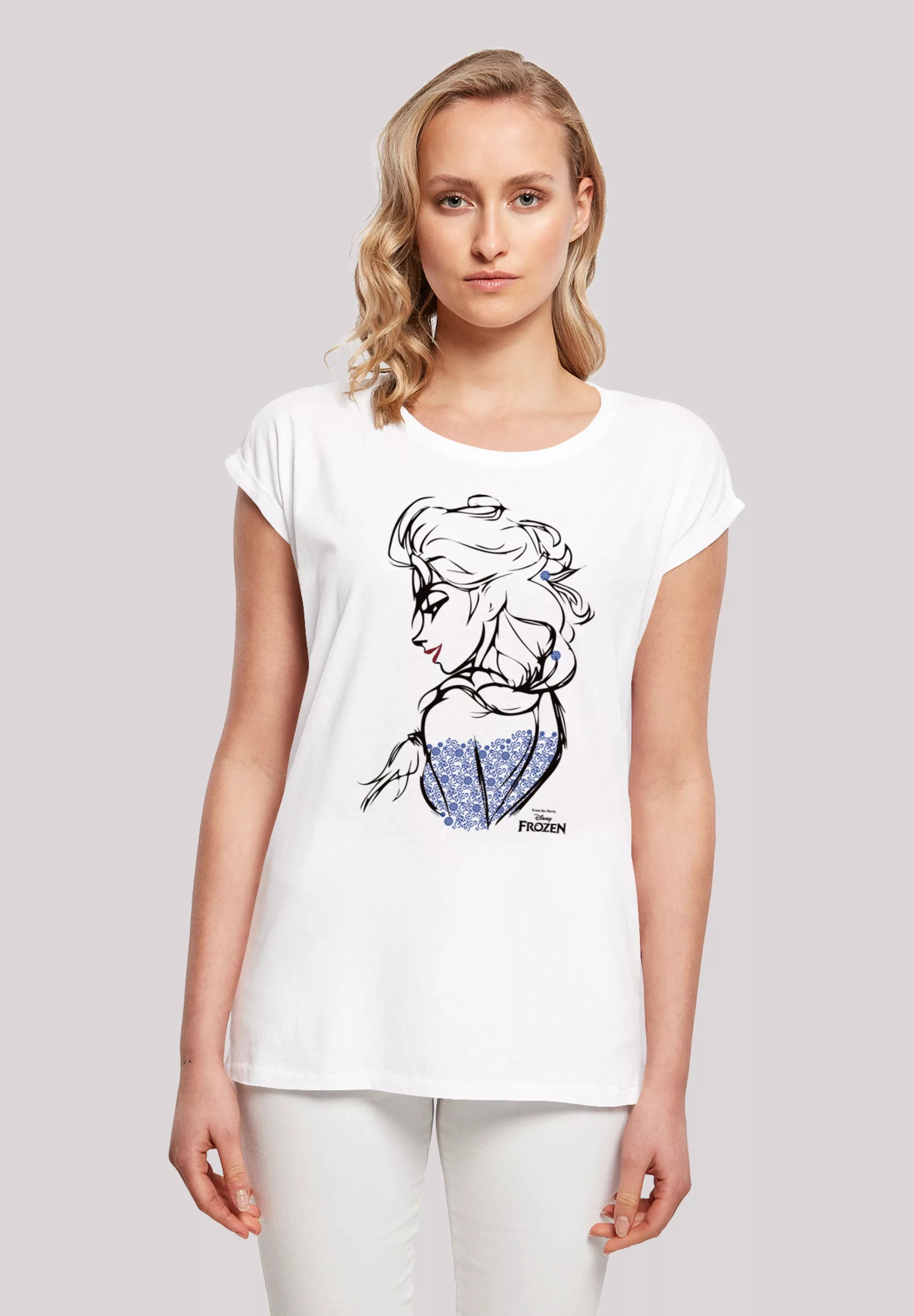 F4NT4STIC T-Shirt "Frozen Elsa Sketch Mono", Print günstig online kaufen