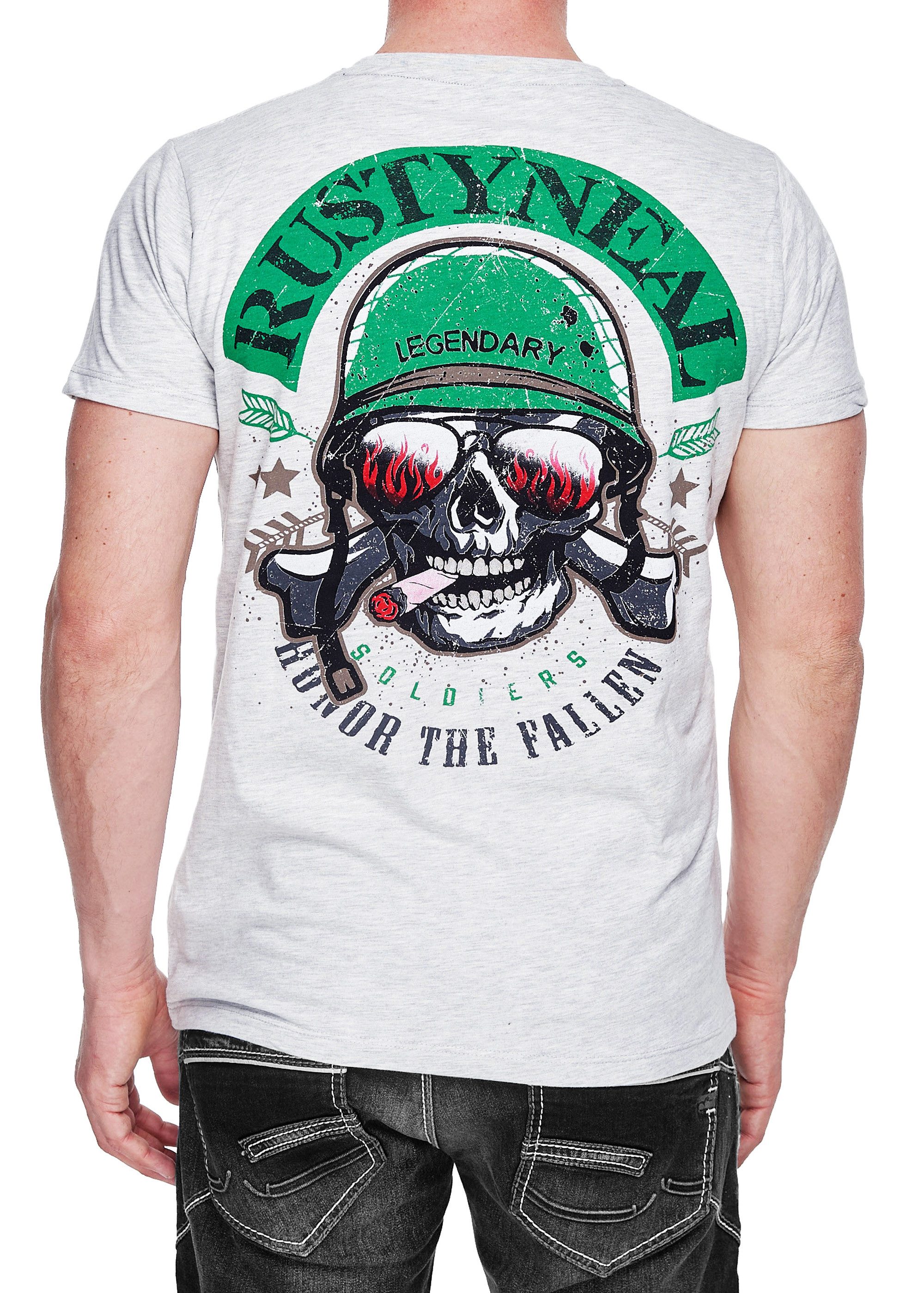 R-NEAL T-Shirt T-Shirt Washed Streetwear Printed günstig online kaufen