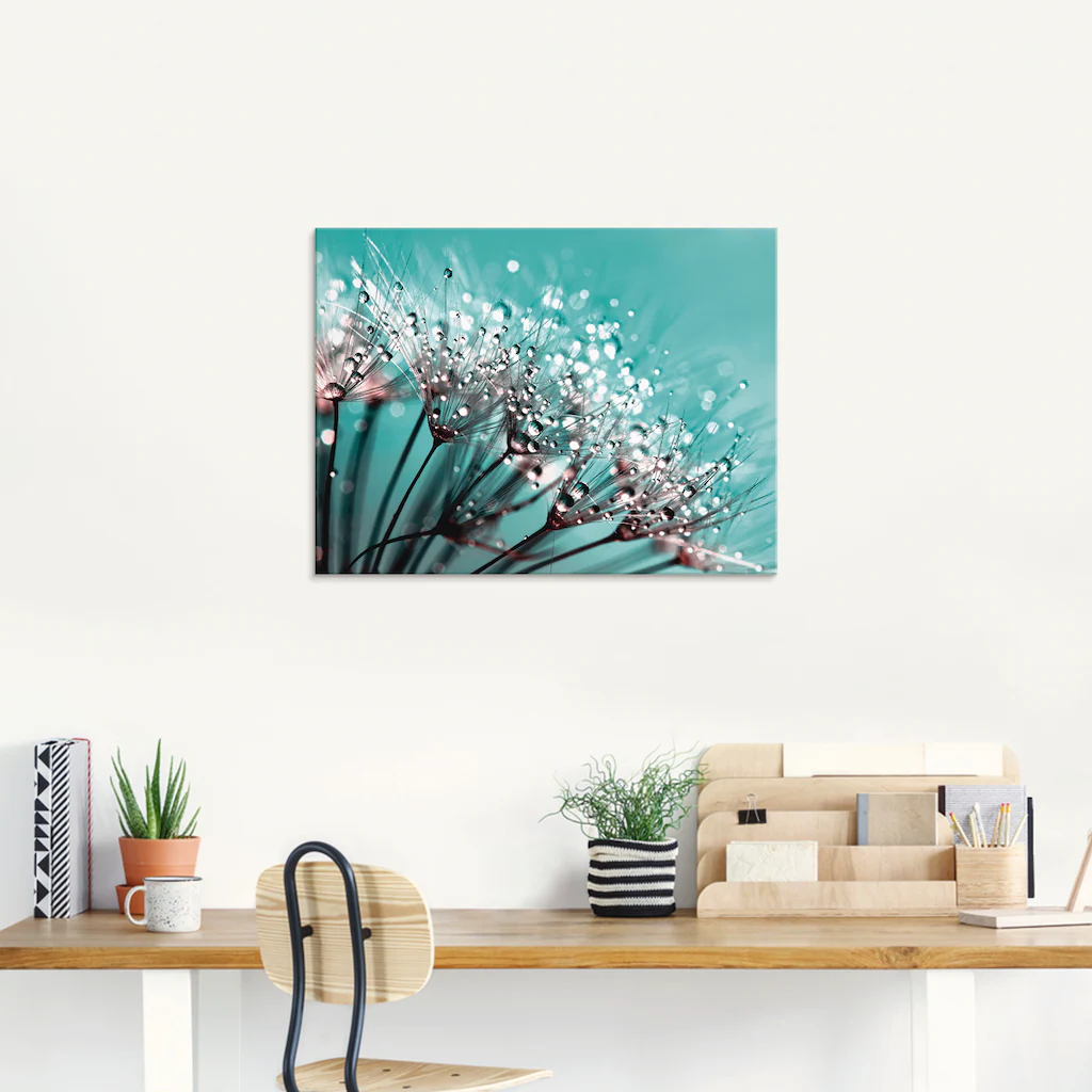 Artland Glasbild "Glitzernde Pusteblume I", Blumen, (1 St.), in verschieden günstig online kaufen