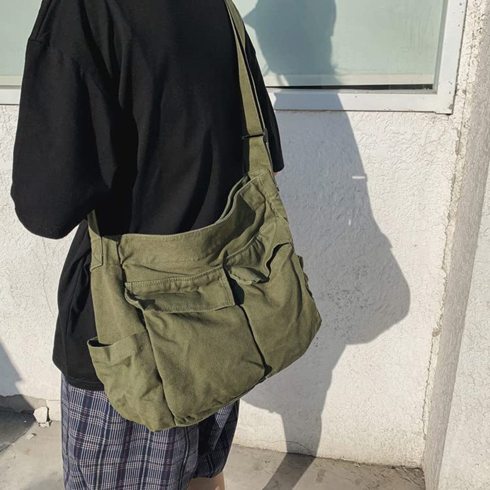 Coonoor Schultertasche Canvas Messenger Bag Umhängetasche günstig online kaufen