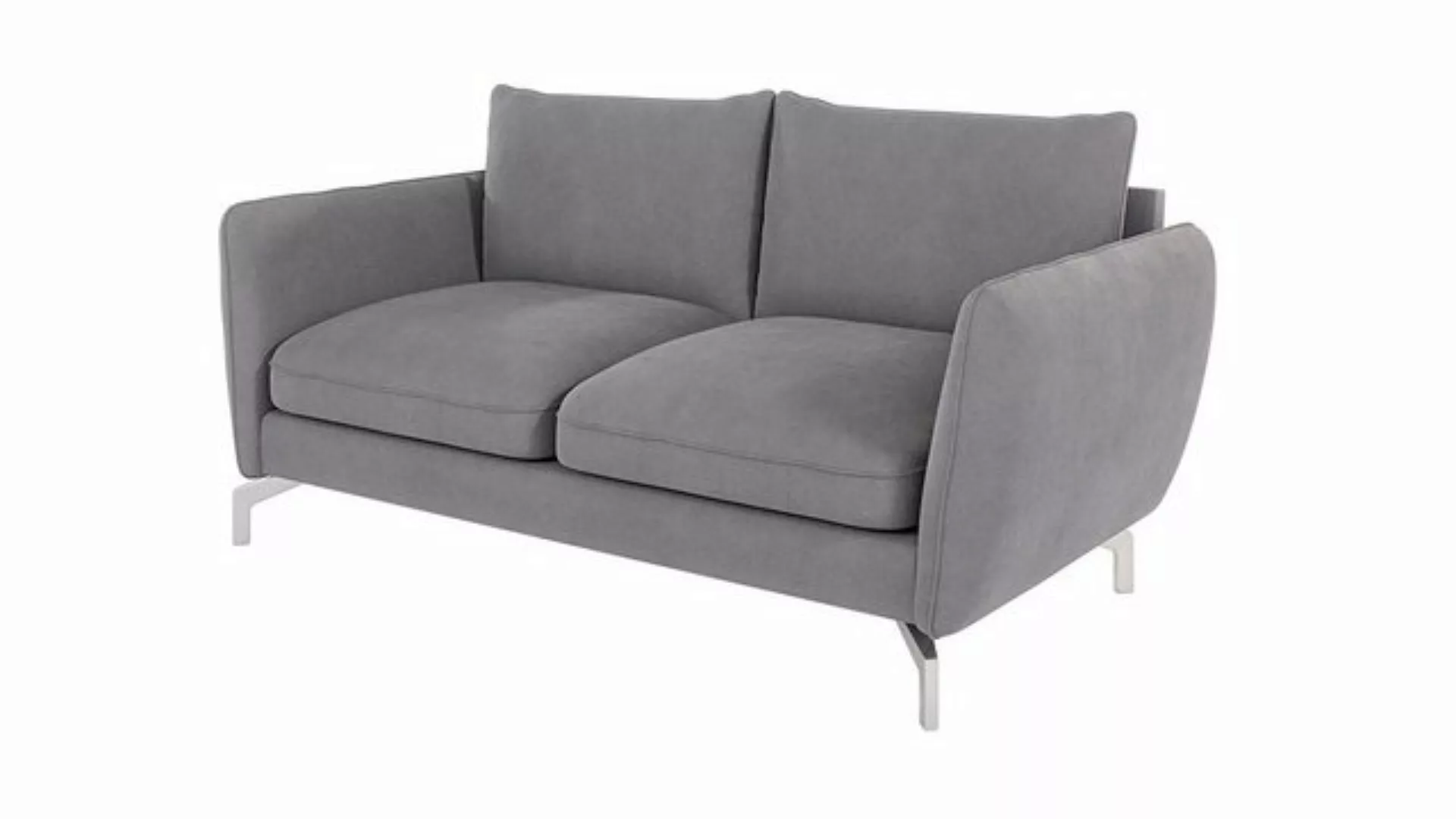 S-Style Möbel 2-Sitzer Modernes Sofa Benita mit Silber Metall Füßen, mit We günstig online kaufen