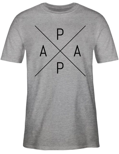 Shirtracer T-Shirt Papa X schwarz Vatertag Geschenk für Papa günstig online kaufen