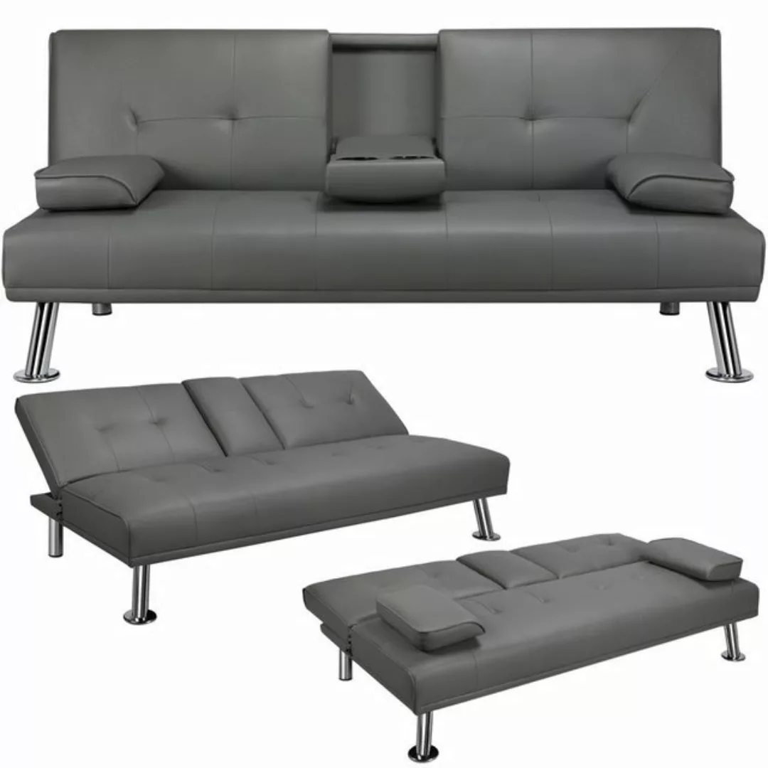 Yaheetech Schlafsofa Bettsofa Couch mit Tassenhalter Gästebett 167 x 81,5 x günstig online kaufen