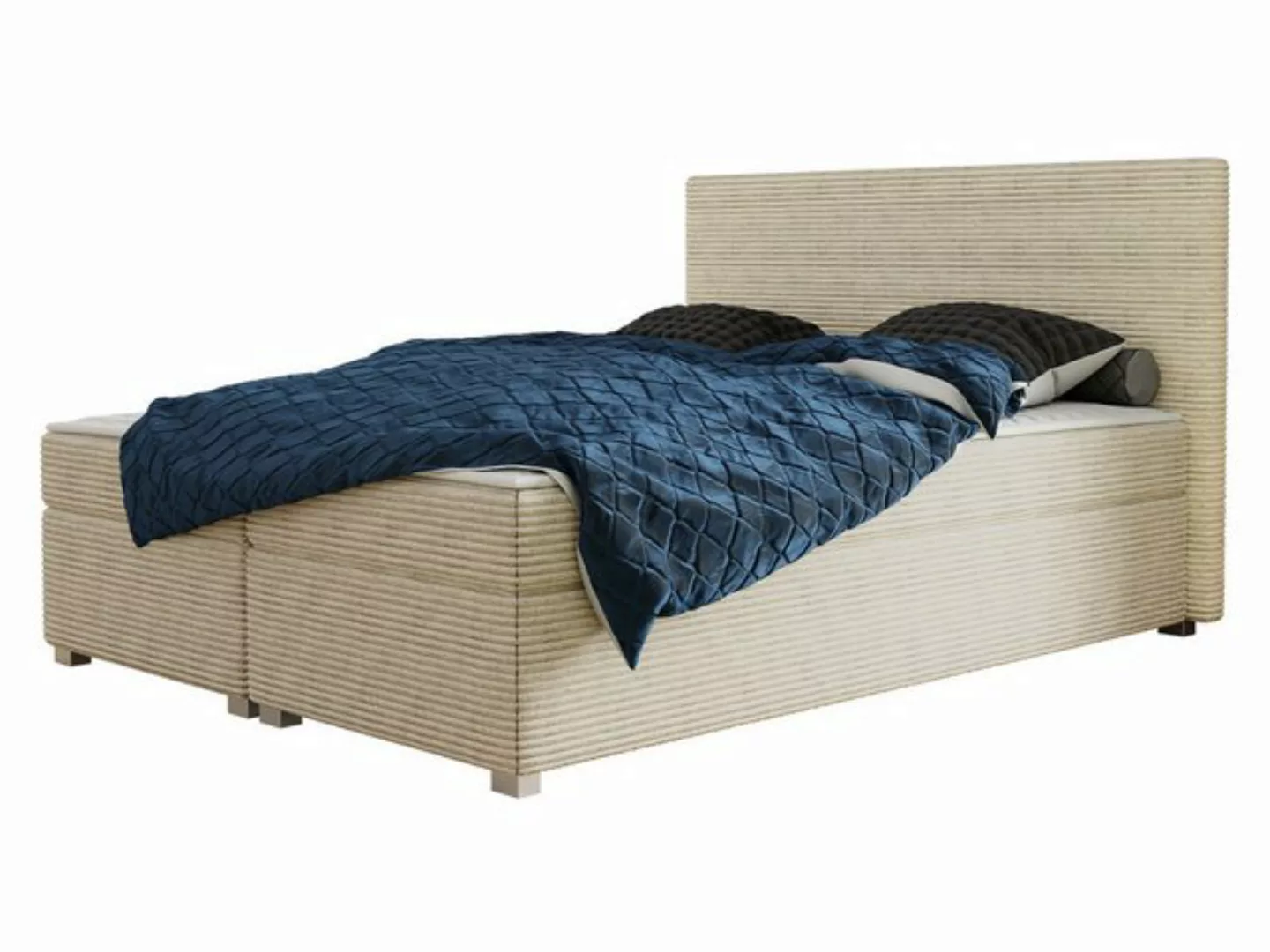 MIRJAN24 Boxspringbett Simple Cord (mit Topper), 140/160/180x200 cm, Bonell günstig online kaufen