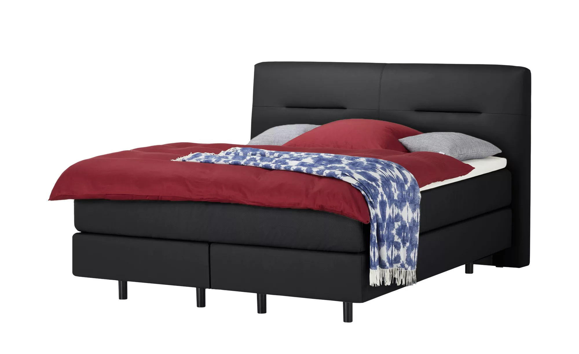 vanDoorn Boxspringbett  Earl ¦ schwarz ¦ Maße (cm): B: 216 H: 126 Betten > günstig online kaufen