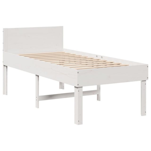 vidaXL Bett Massivholzbett ohne Matratze Weiß 80x200 cm Kiefernholz günstig online kaufen