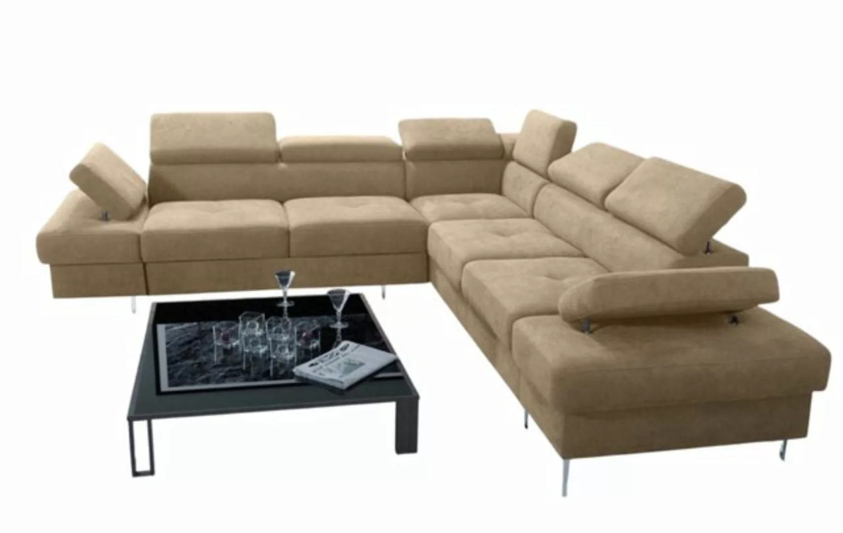 Xlmoebel Ecksofa Neues luxuriöses L-förmiges Wohnzimmer-Sofa, 1 Teile, Herg günstig online kaufen