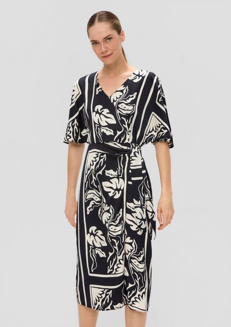 s.Oliver BLACK LABEL Minikleid Viskose-Kleid mit All-over-Print günstig online kaufen