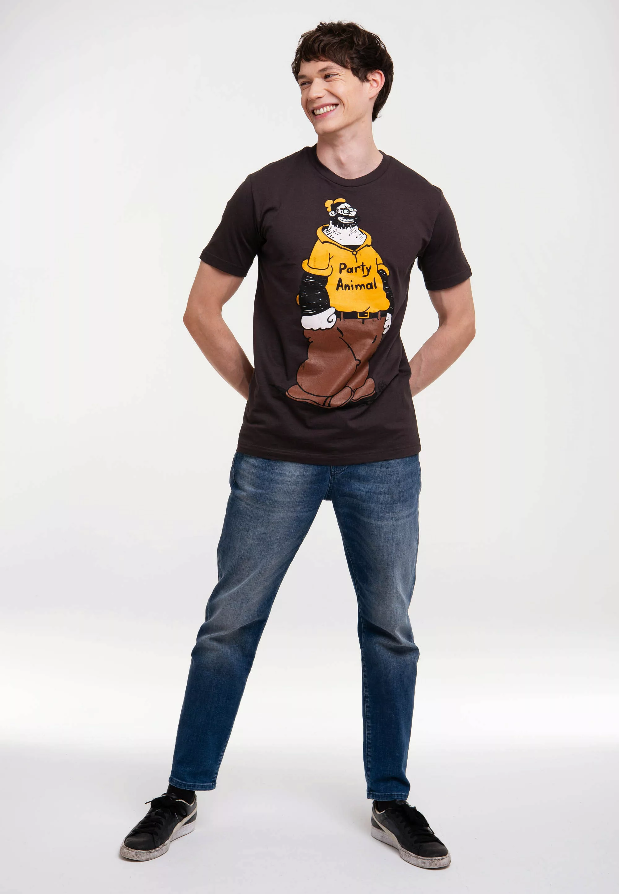 LOGOSHIRT T-Shirt "POPEYE - PARTY - ANIMAL", mit lustigem Print günstig online kaufen