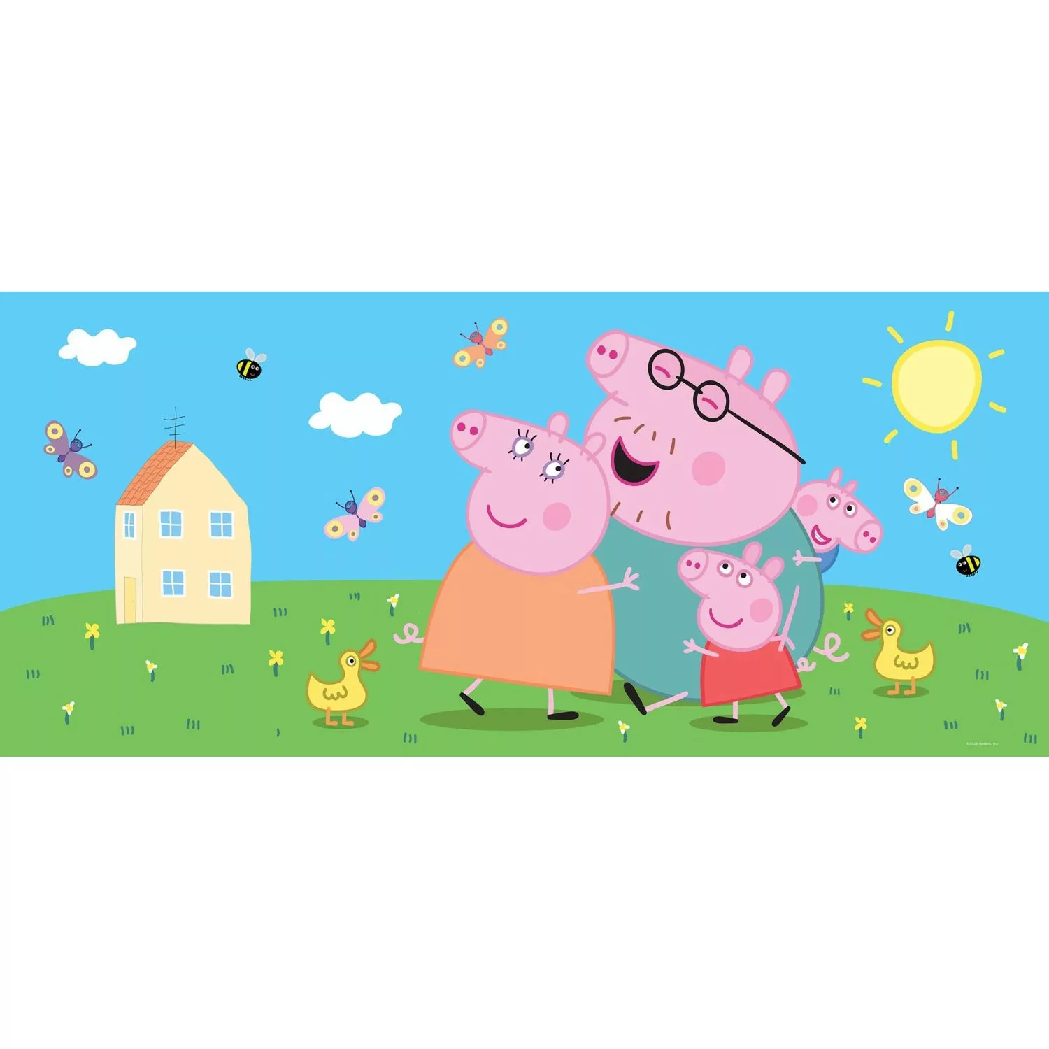 Sanders & Sanders Poster Peppa Wutz Grün Blau und Rosa 1,7 x 0,75 m 601272 günstig online kaufen