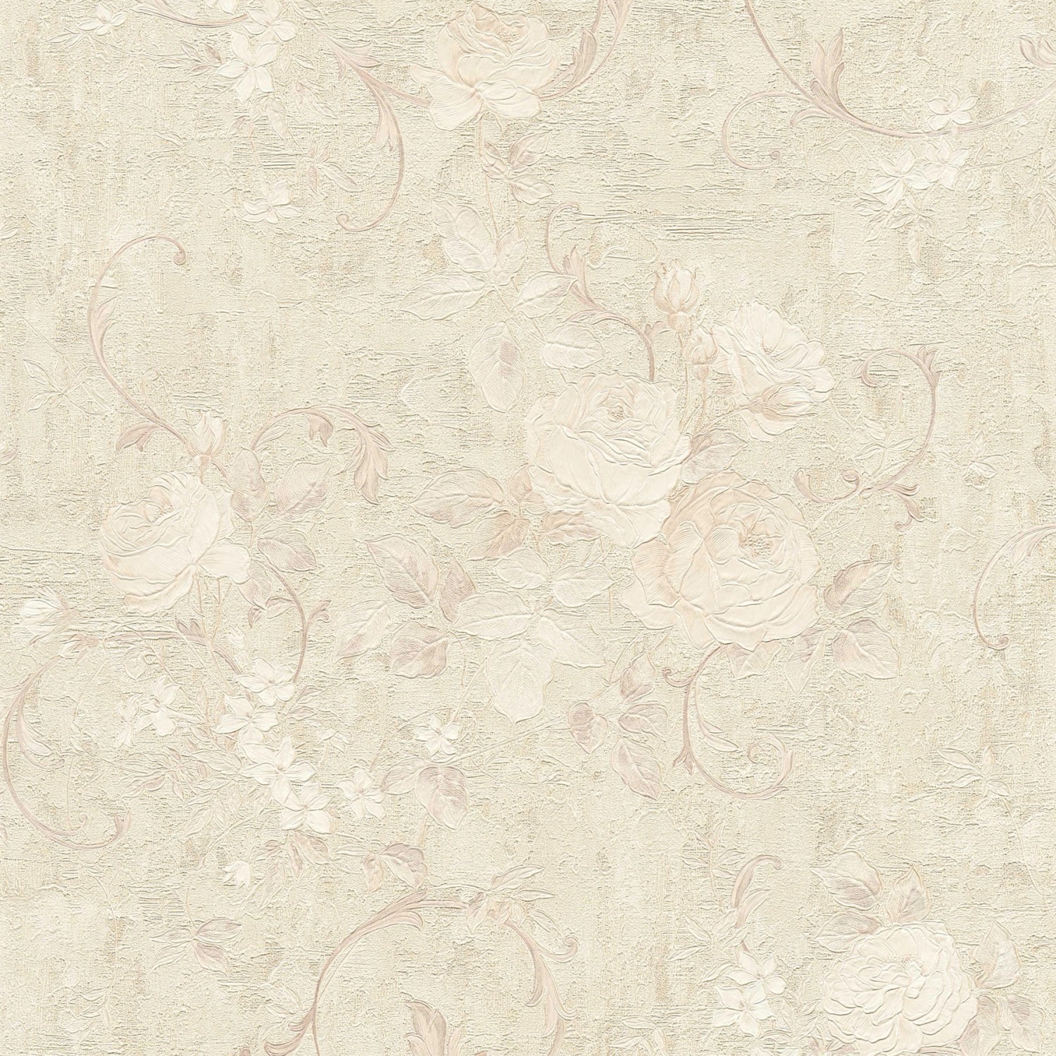 Tadessi Tapete Blumen Pino M1 No 2929 Vliestapete Grau Creme Vintage Floral günstig online kaufen