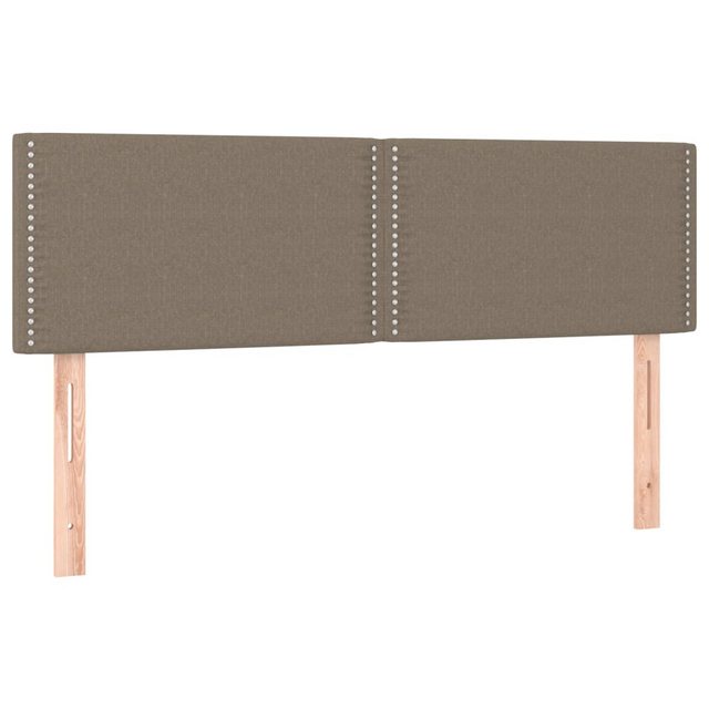 vidaXL Bett, Kopfteile 2 Stk. Taupe 72x5x78/88 cm Stoff günstig online kaufen