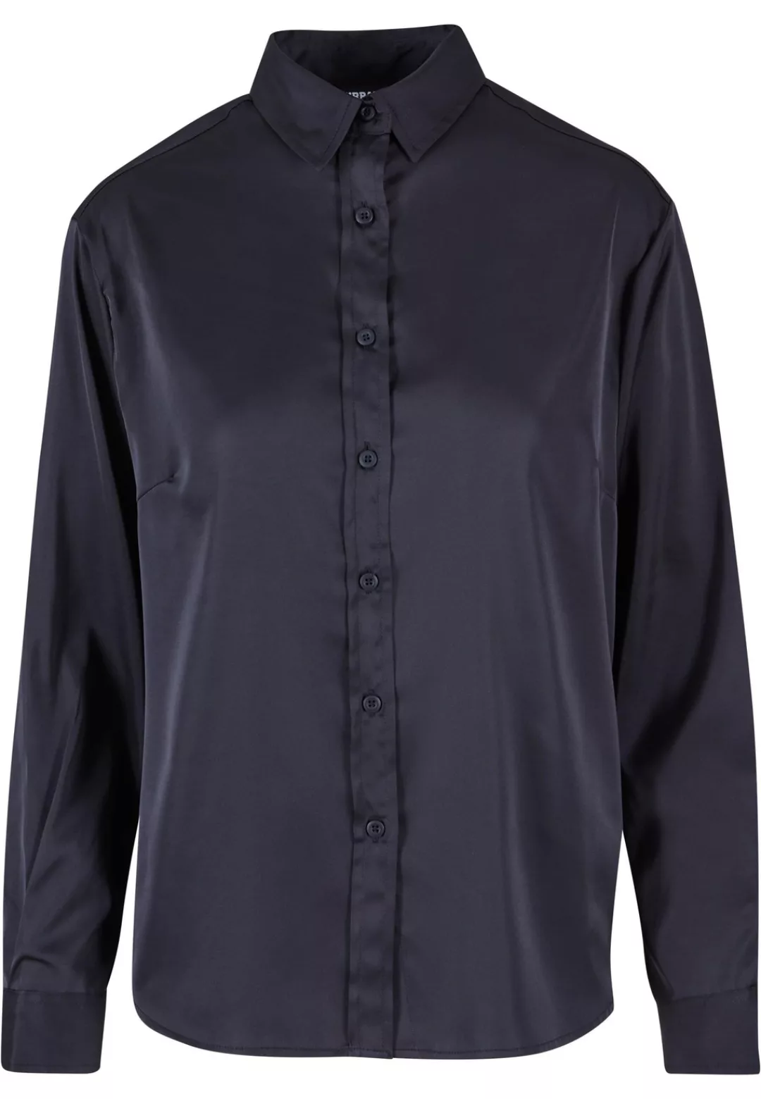 URBAN CLASSICS Langarmhemd "Urban Classics Damen Ladies Satin Shirt" günstig online kaufen