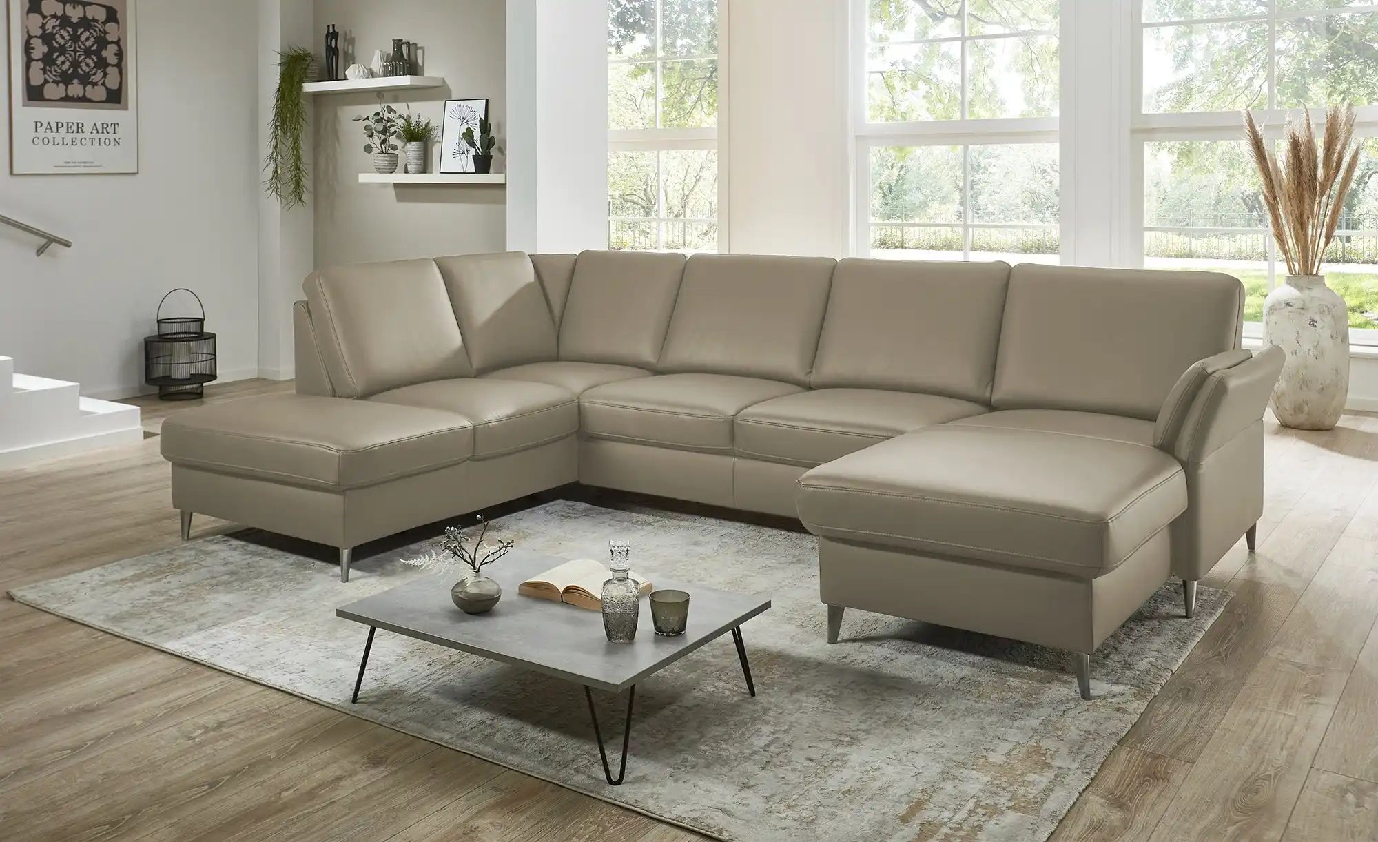 meinSofa Wohnlandschaft  Veit ¦ grau ¦ Maße (cm): B: 305 H: 90 T: 200.0 Pol günstig online kaufen