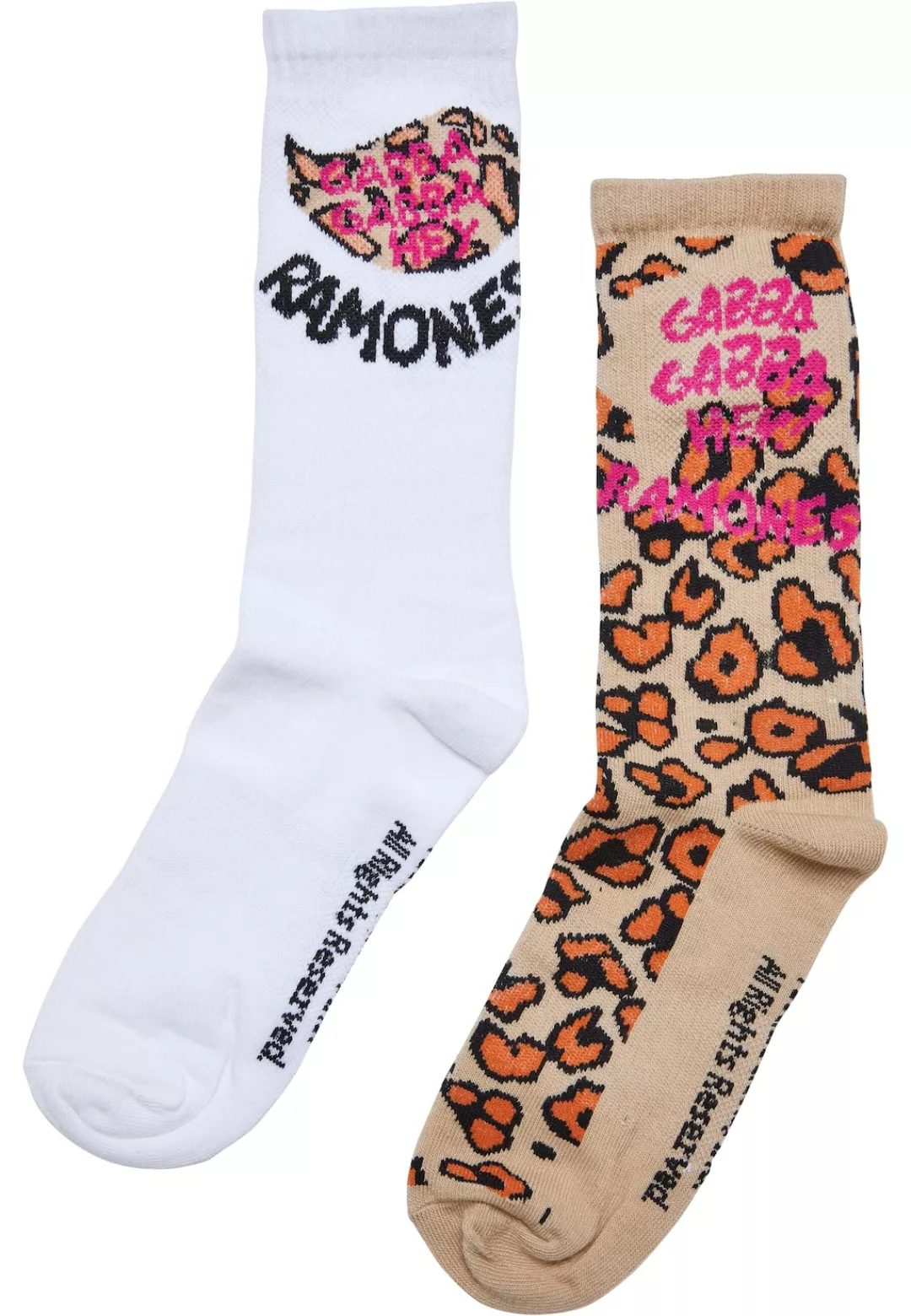 Merchcode Basicsocken "Merchcode Accessoires Ramones Leo Socks 2-Pack", (1 günstig online kaufen