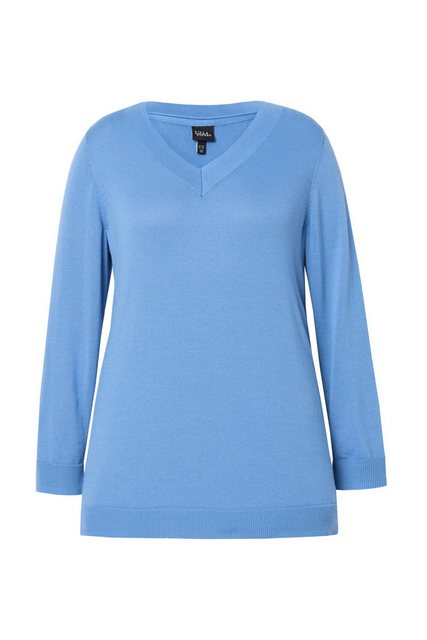 Ulla Popken Strickpullover Pullover V-Ausschnitt Langarm weicher Feinstrick günstig online kaufen