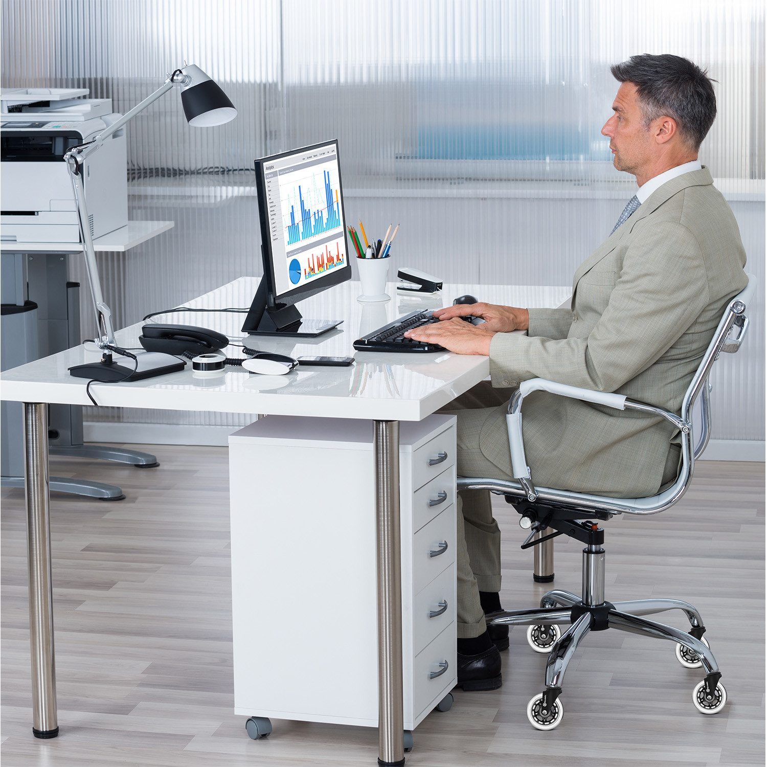 ONECONCEPT Stuhlrolle Bürostuhlrollen 5 Rollen 10 günstig online kaufen
