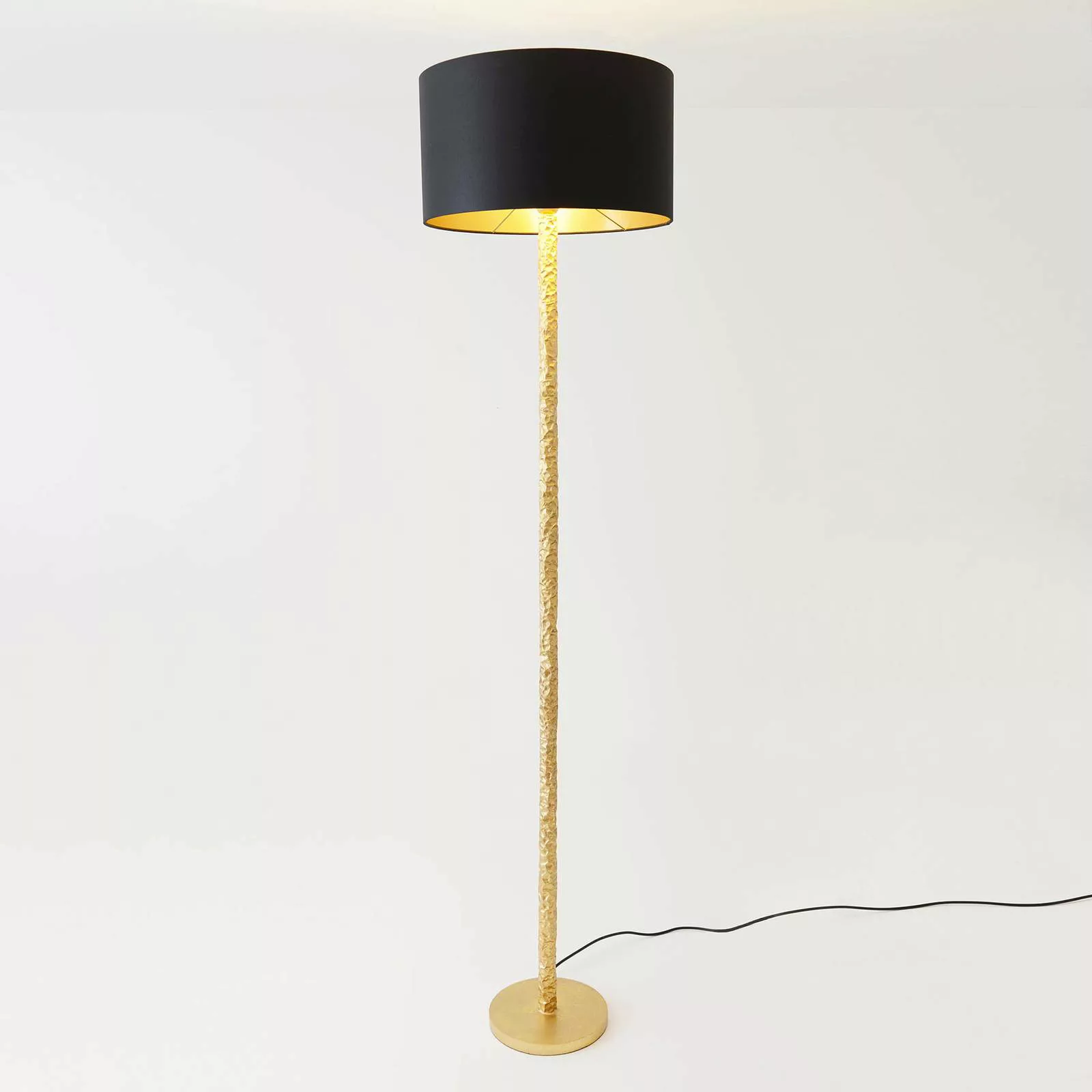 Stehlampe Cancelliere Rotonda Chintz schwarz/gold günstig online kaufen