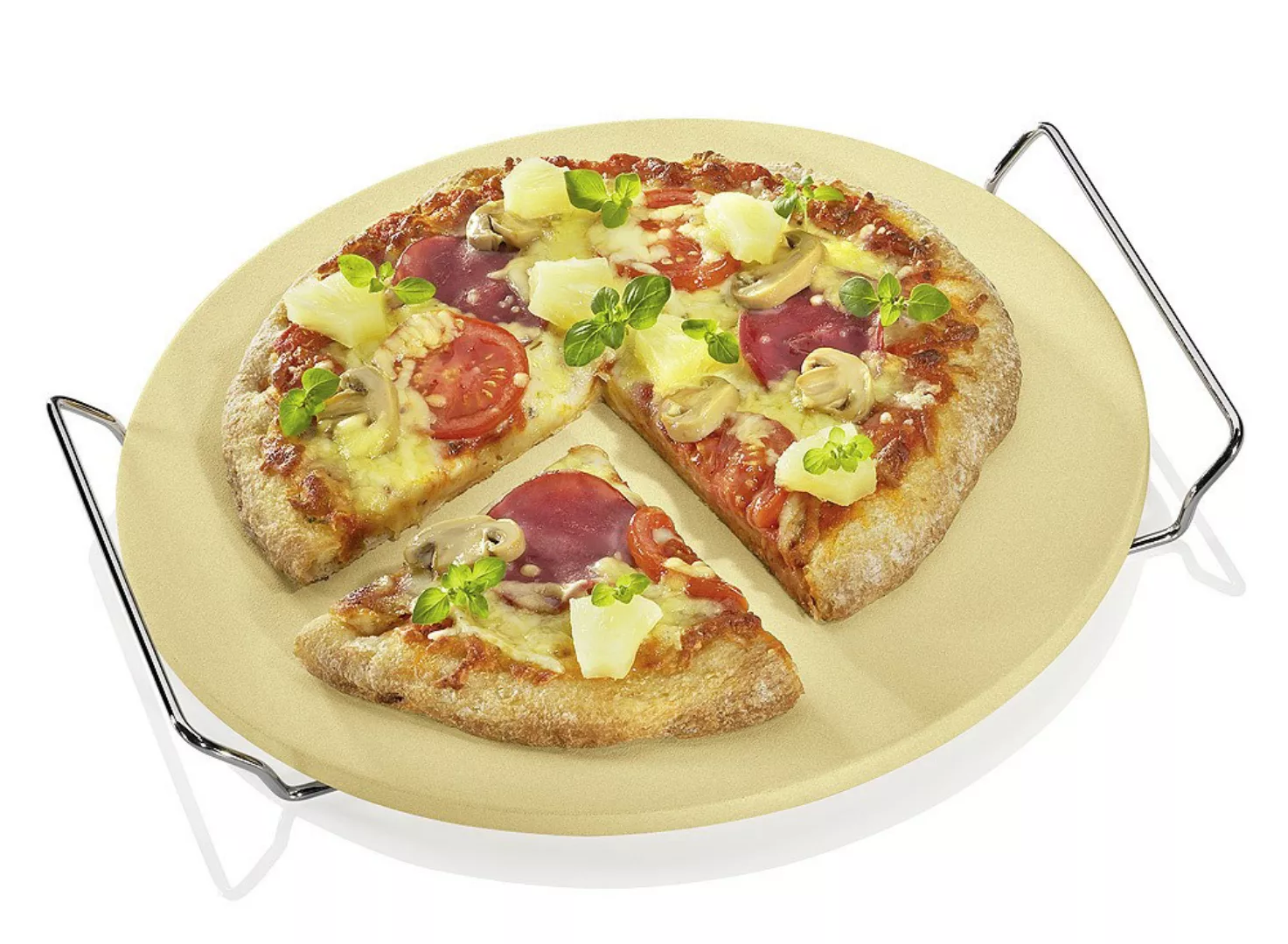 Küchenprofi Pizzastein rund mit Gestell 30cm günstig online kaufen