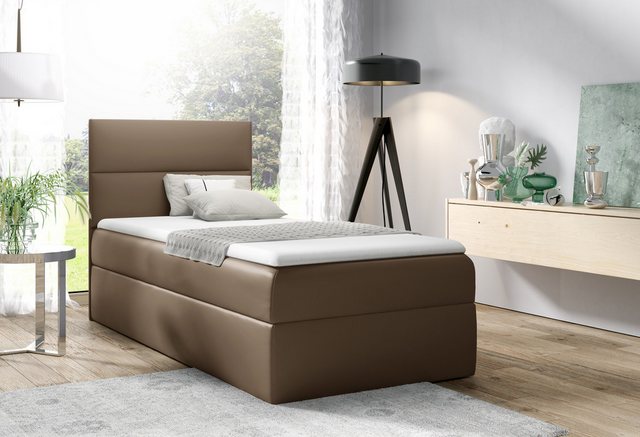 Schlaffabrik Boxspringbett MINI 1 (Madryt 923), inkl. Matratze, Topper, Sta günstig online kaufen