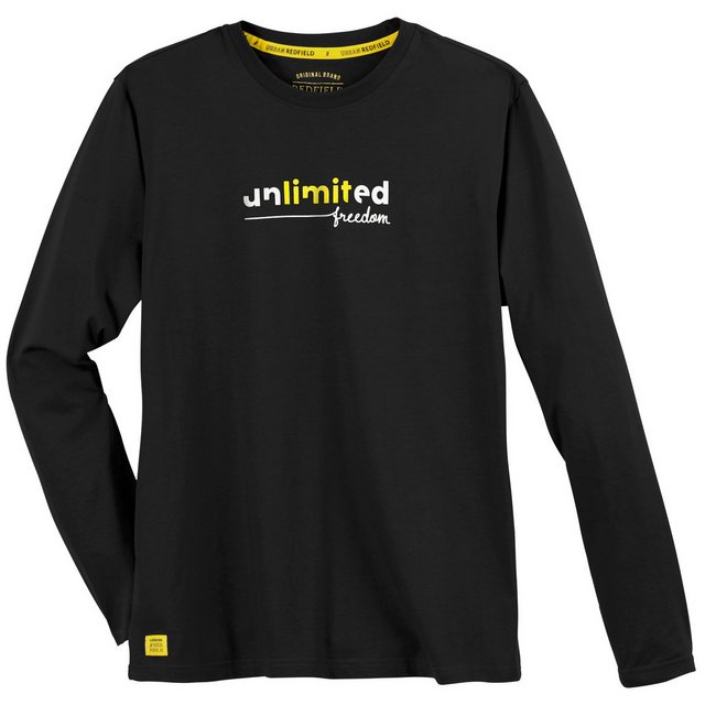 redfield Langarmshirt Redfield Übergrößen Langarmshirt unlimited schwarz günstig online kaufen