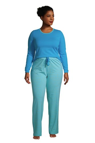 Gemustertes Jersey Pyjama-Set in großen Größen, Damen, Größe: 48-50 Plusgrö günstig online kaufen