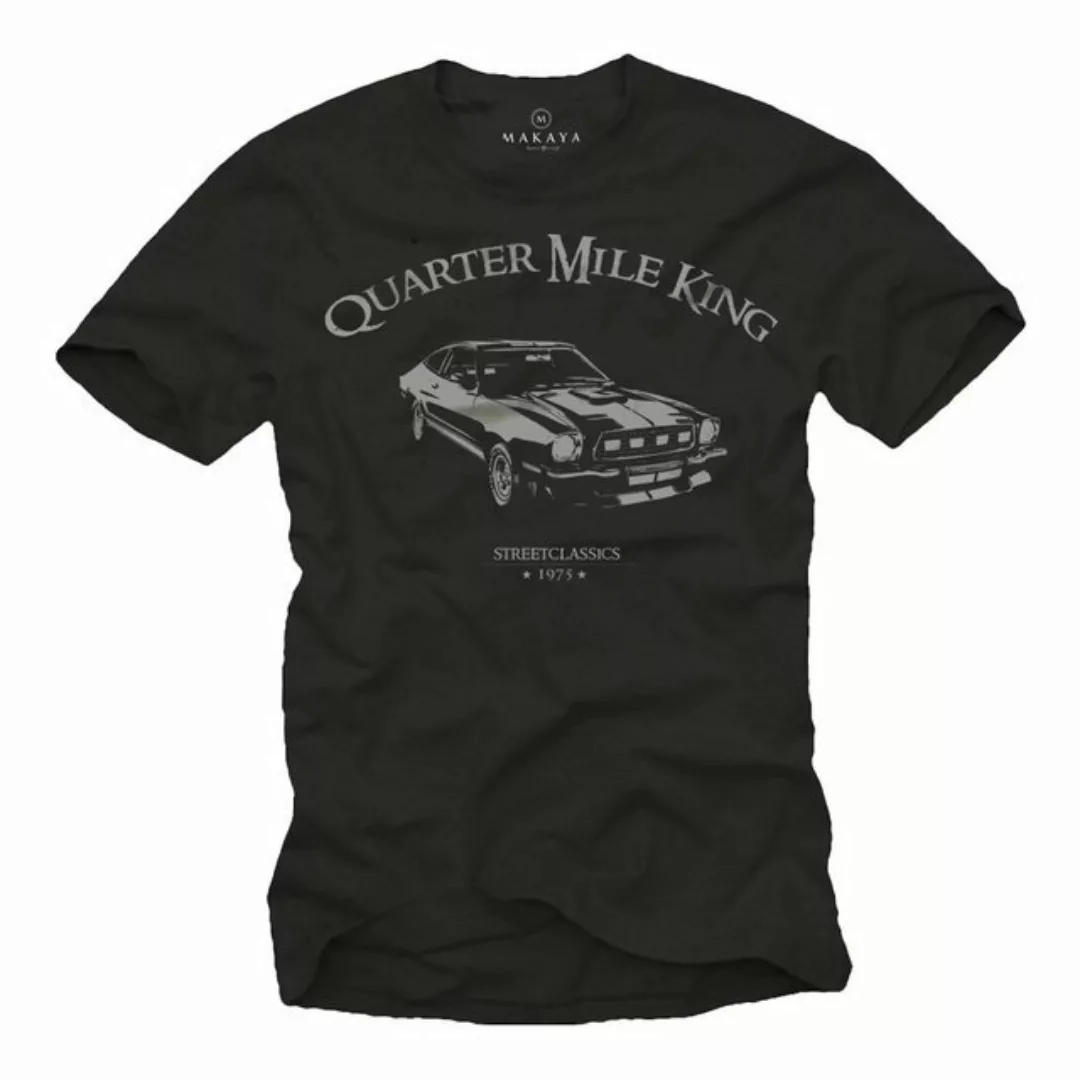 MAKAYA T-Shirt Männer Auto Print - Oldtimer Shirt Mustang Tuning günstig online kaufen