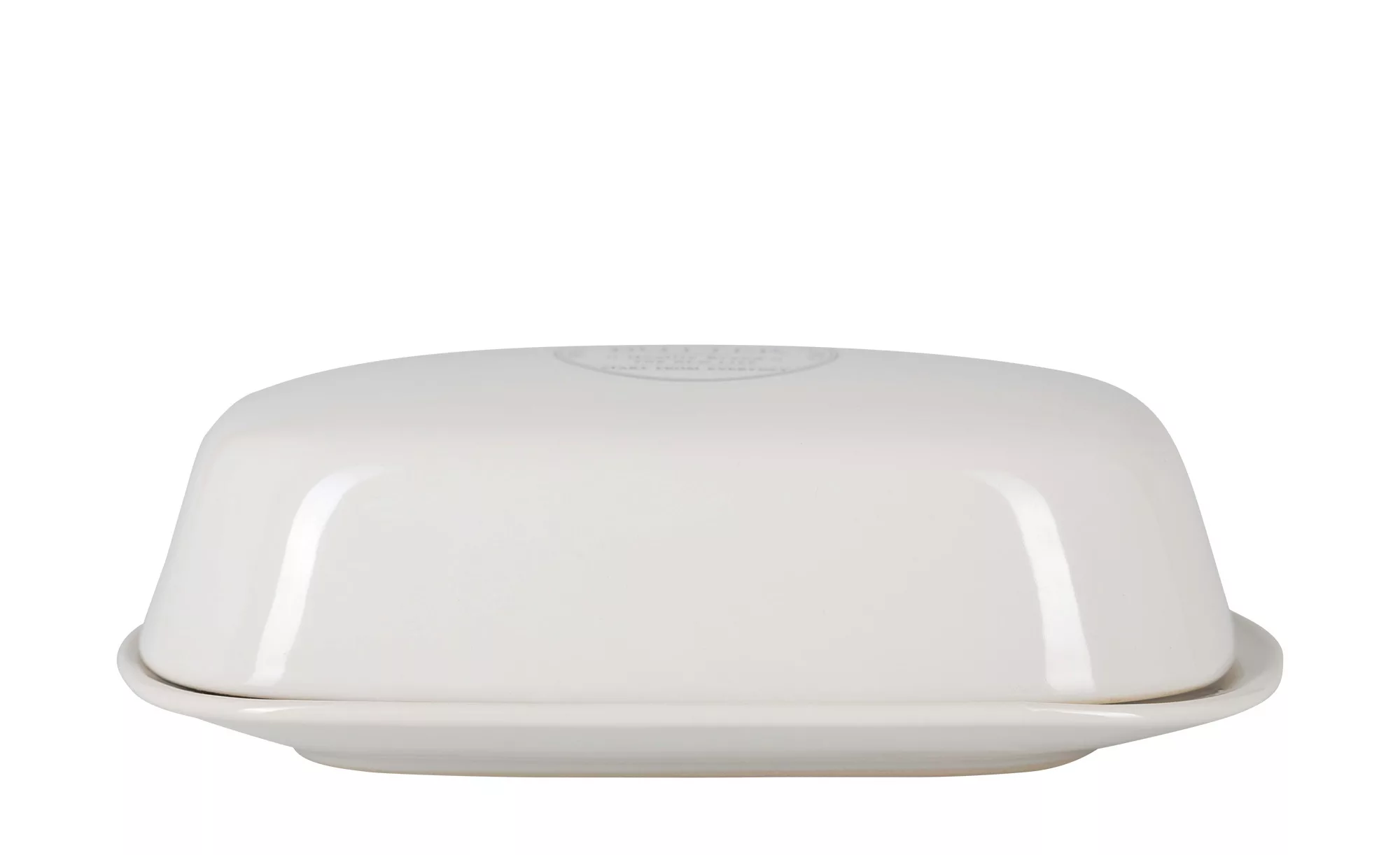KHG Butterdose - weiß - Steinzeug - 12,7 cm - 5,5 cm - Sconto günstig online kaufen