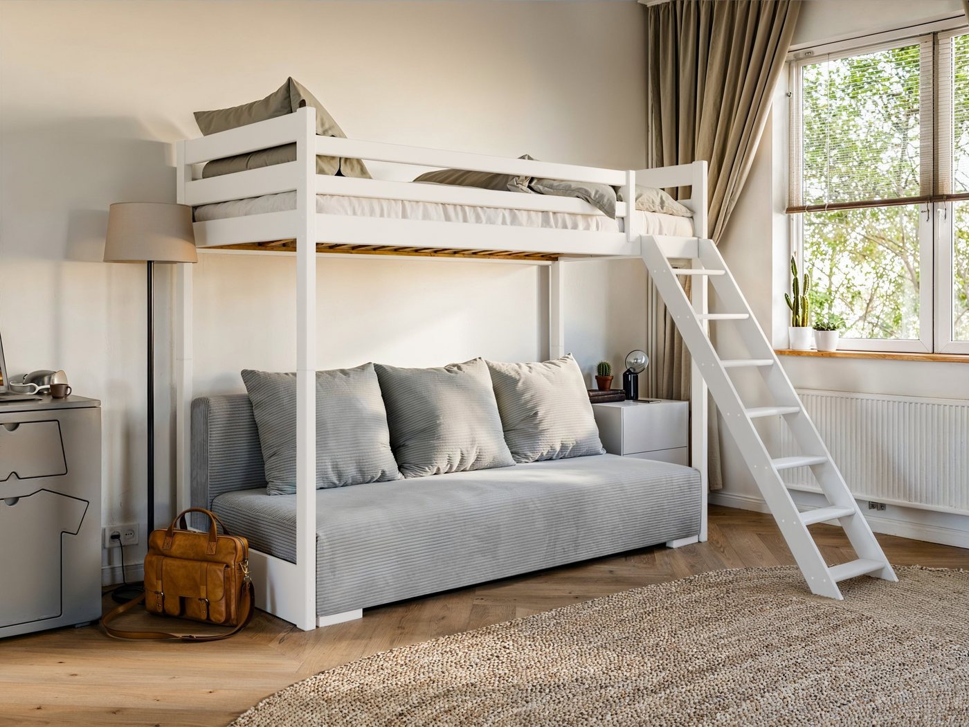 Deine Möbel 24 Etagenbett Jugendbett Couch SIDNEY 90x200/140x200 mit Schlaf günstig online kaufen