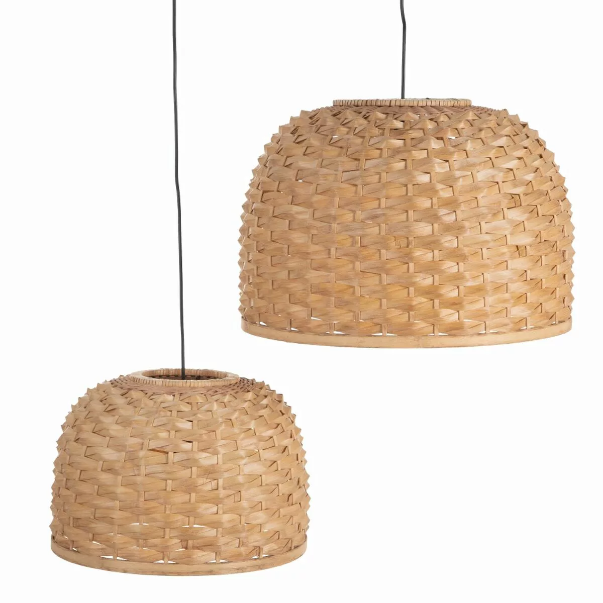 Deckenlampe 51 X 51 X 35,5 Cm Natürlich Naturfaser (2 Stück) günstig online kaufen