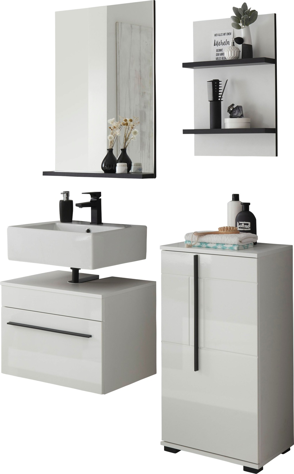 INOSIGN Badmöbel-Set "Cantara, Bad im modernen Design, 4-teiliges Badezimme günstig online kaufen