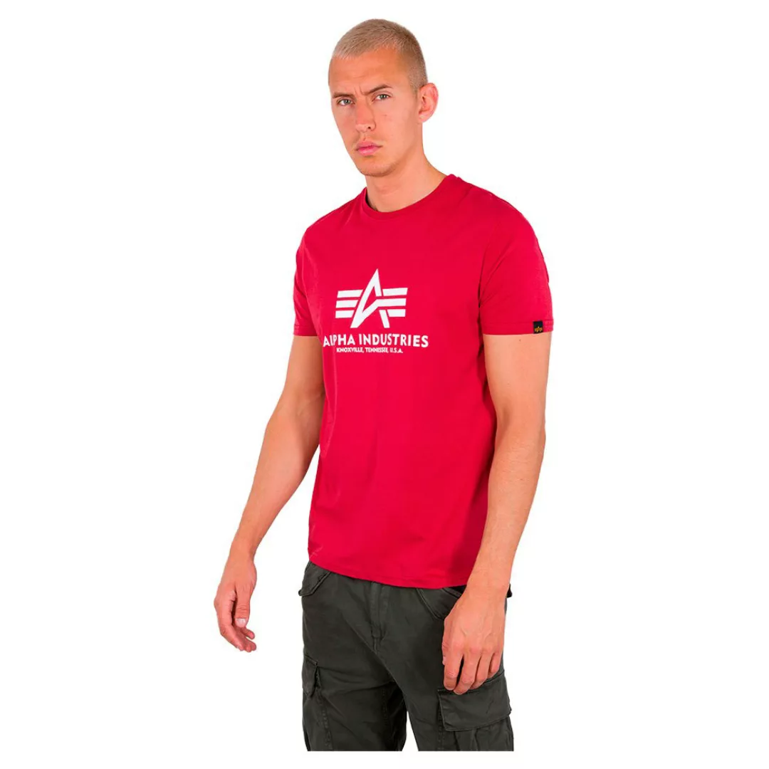 Alpha Industries Basic Kurzärmeliges T-shirt 2XS Rbf Red günstig online kaufen
