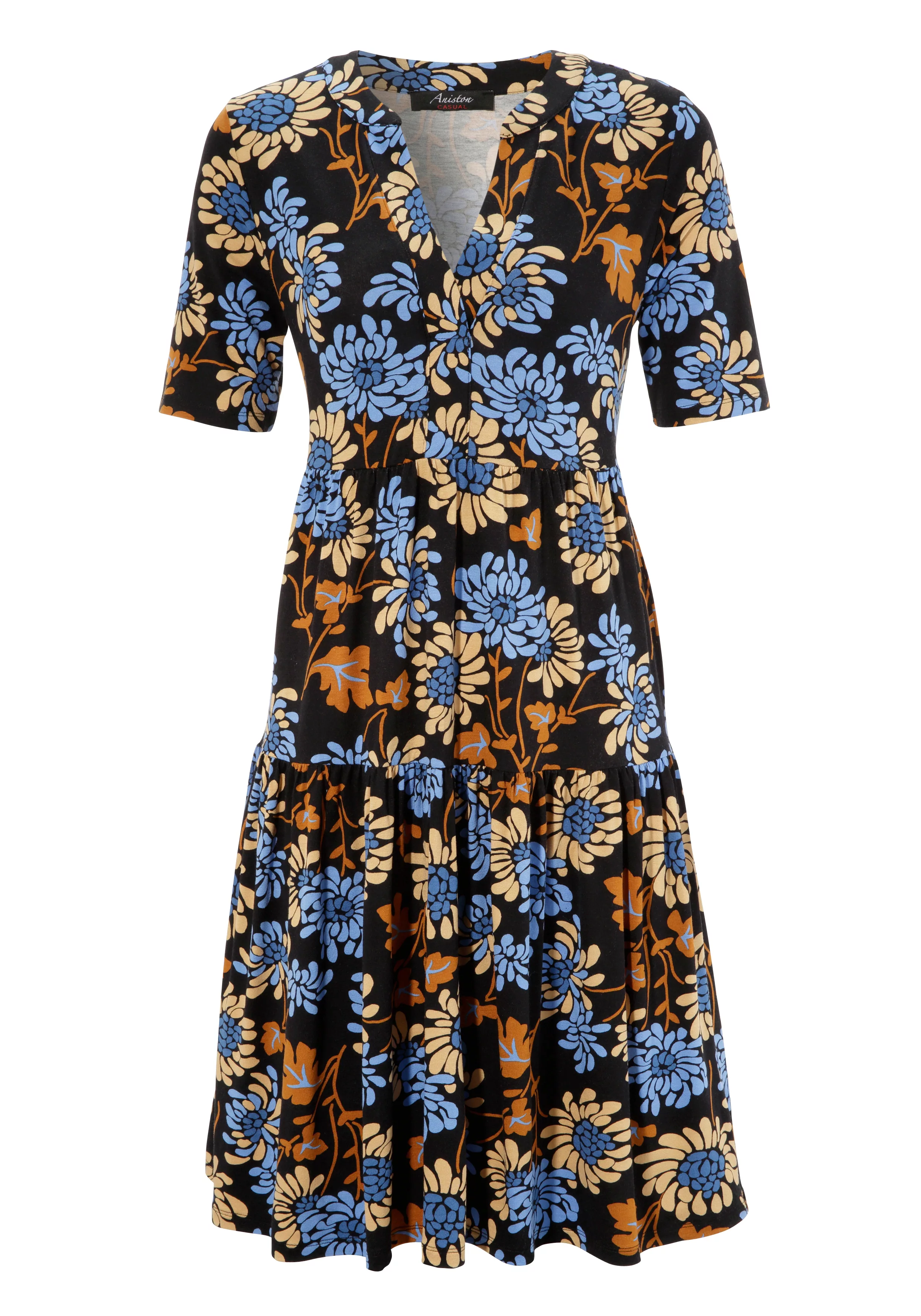 Aniston CASUAL Jerseykleid, mit graphischem Blumendruck günstig online kaufen