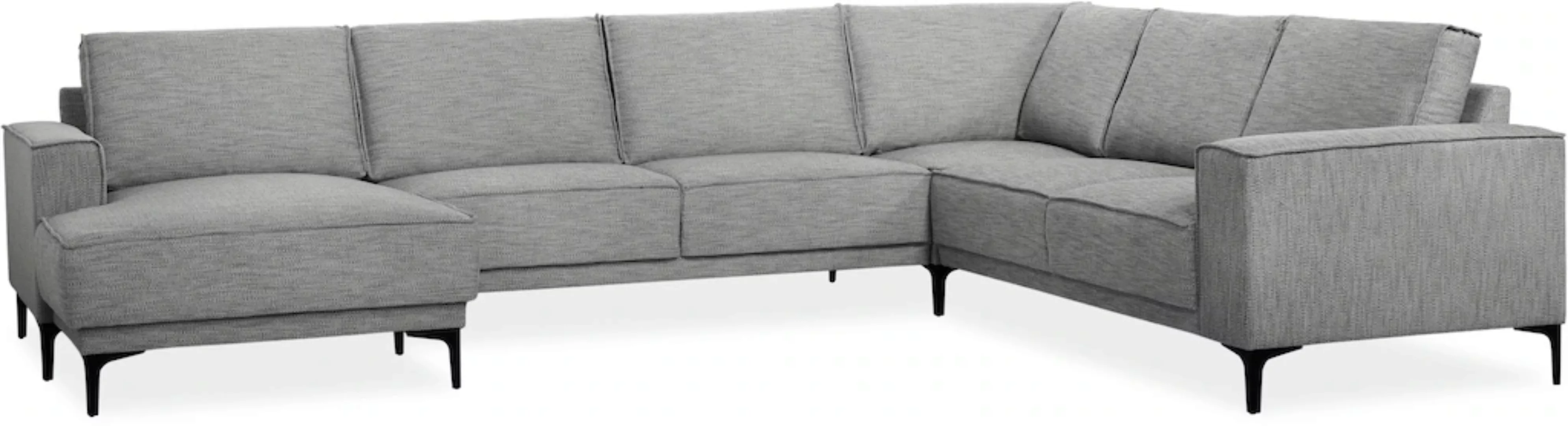 Places of Style Wohnlandschaft "XXL Sofa Oland, Struktur, Flachgewebe, Luxu günstig online kaufen
