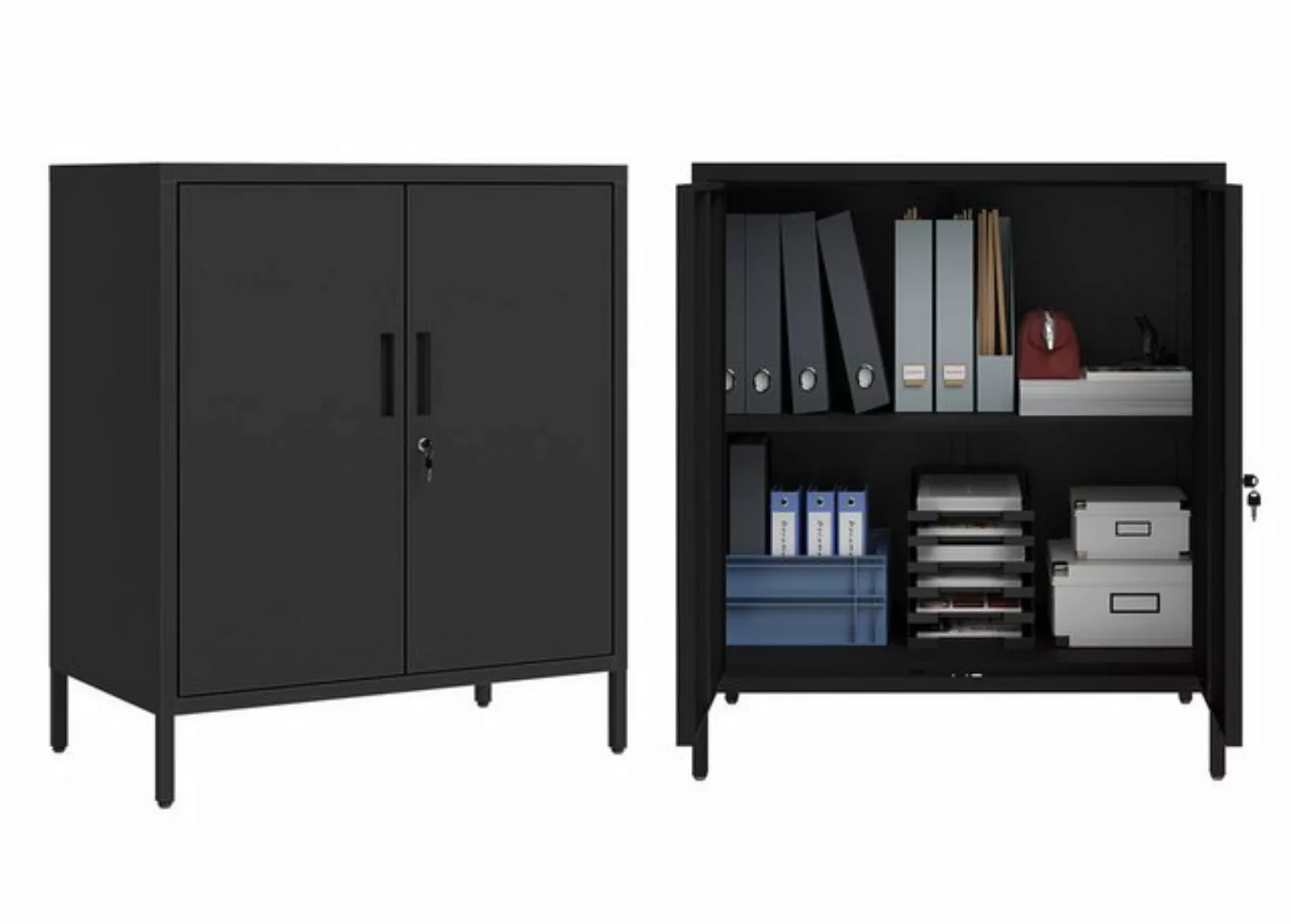 STEELSØN Aktenschrank Regulus (schwarz, mit Füßen) mit flexibel einstellbar günstig online kaufen