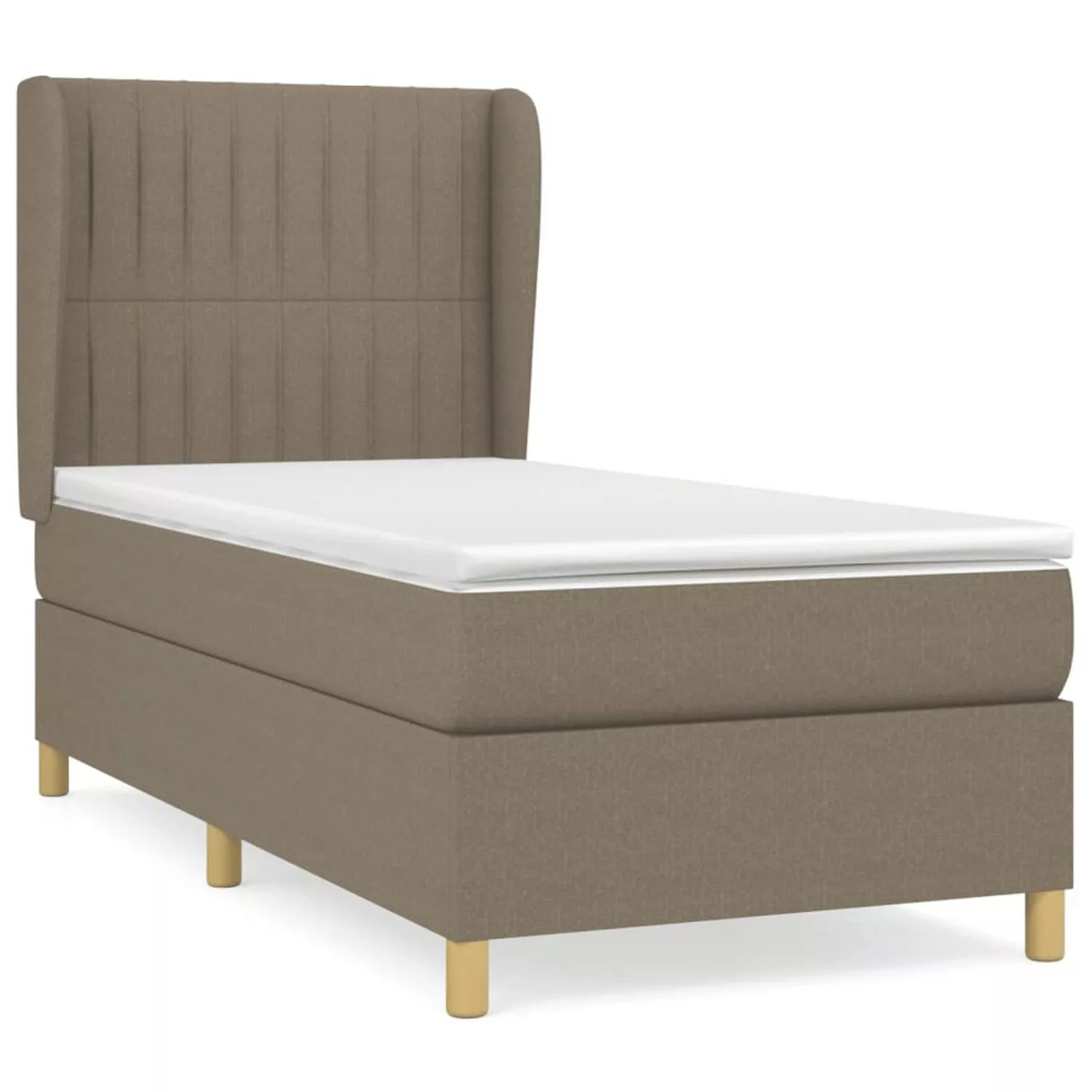 vidaXL Boxspringbett mit Matratze Taupe 90x190 cm Stoff1387428 günstig online kaufen