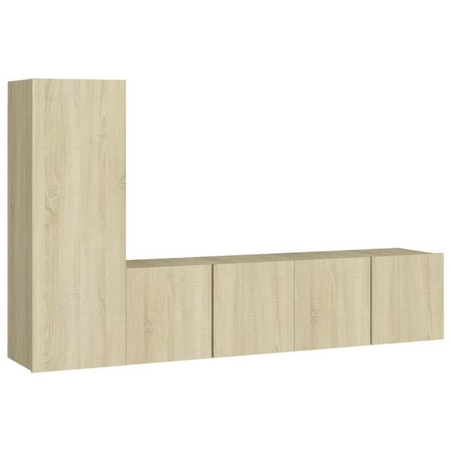 vidaXL TV-Schrank 3-tlg TV-Schrank-Set Sonoma Eiche Spanplatte günstig online kaufen