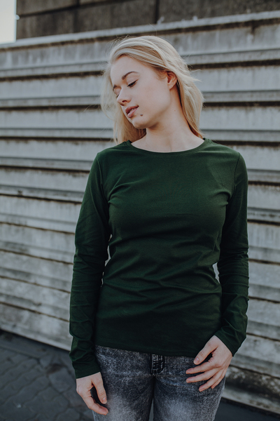 Ladies Longsleeve T-shirt Aus Bio-baumwolle günstig online kaufen