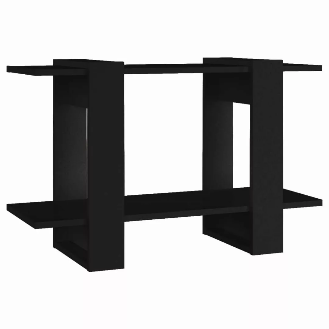 vidaXL Bücherregal Bücherregal/Raumteiler Schwarz 80x30x51 cm, günstig online kaufen
