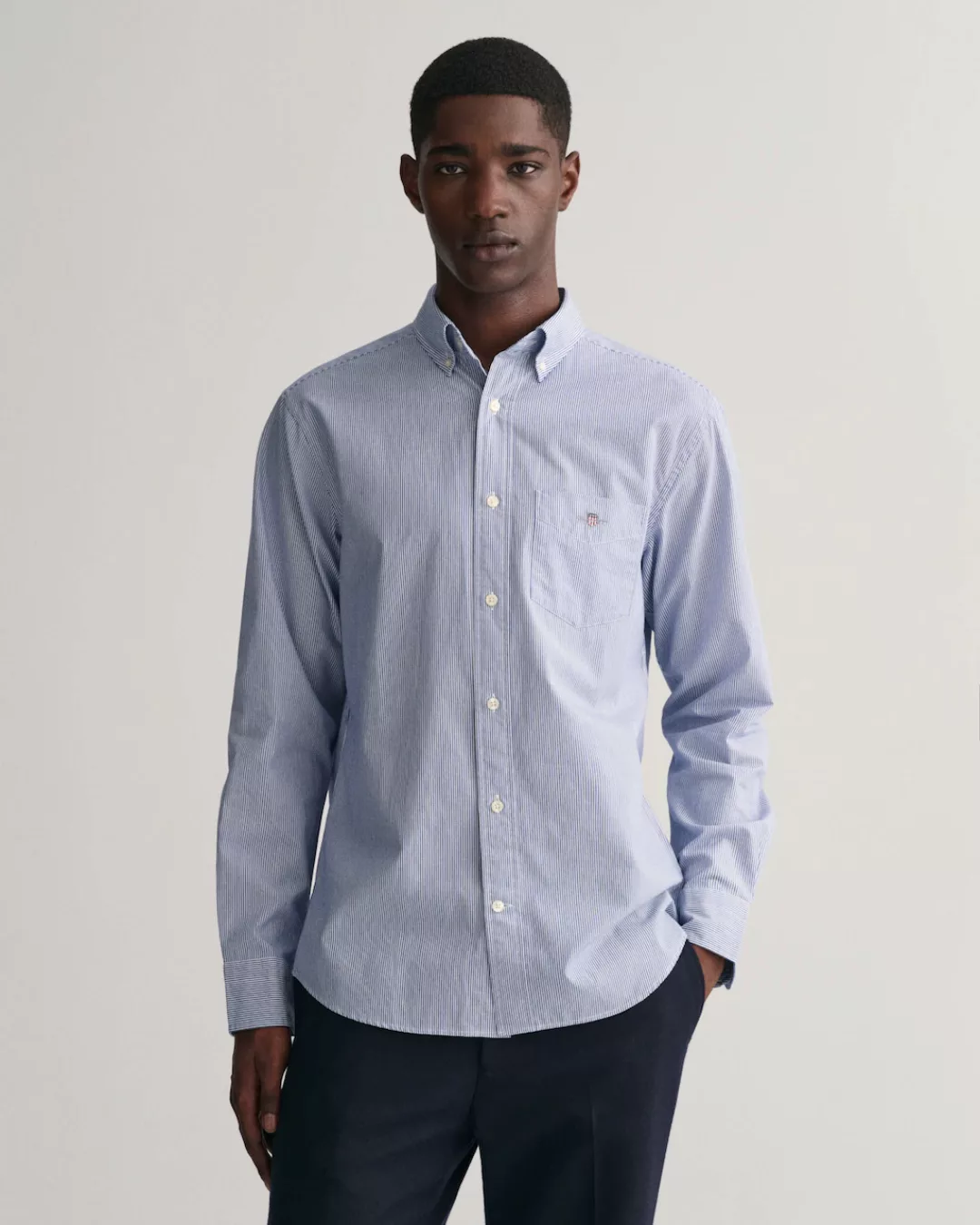 Gant Langarmhemd "REG POPLIN BANKER SHIRT", Banker Stripe Popeline, leichte günstig online kaufen