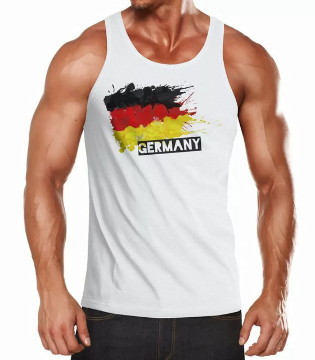 MoonWorks Tanktop Herren Tanktop Deutschland Fußball Fan Europameisterschaf günstig online kaufen