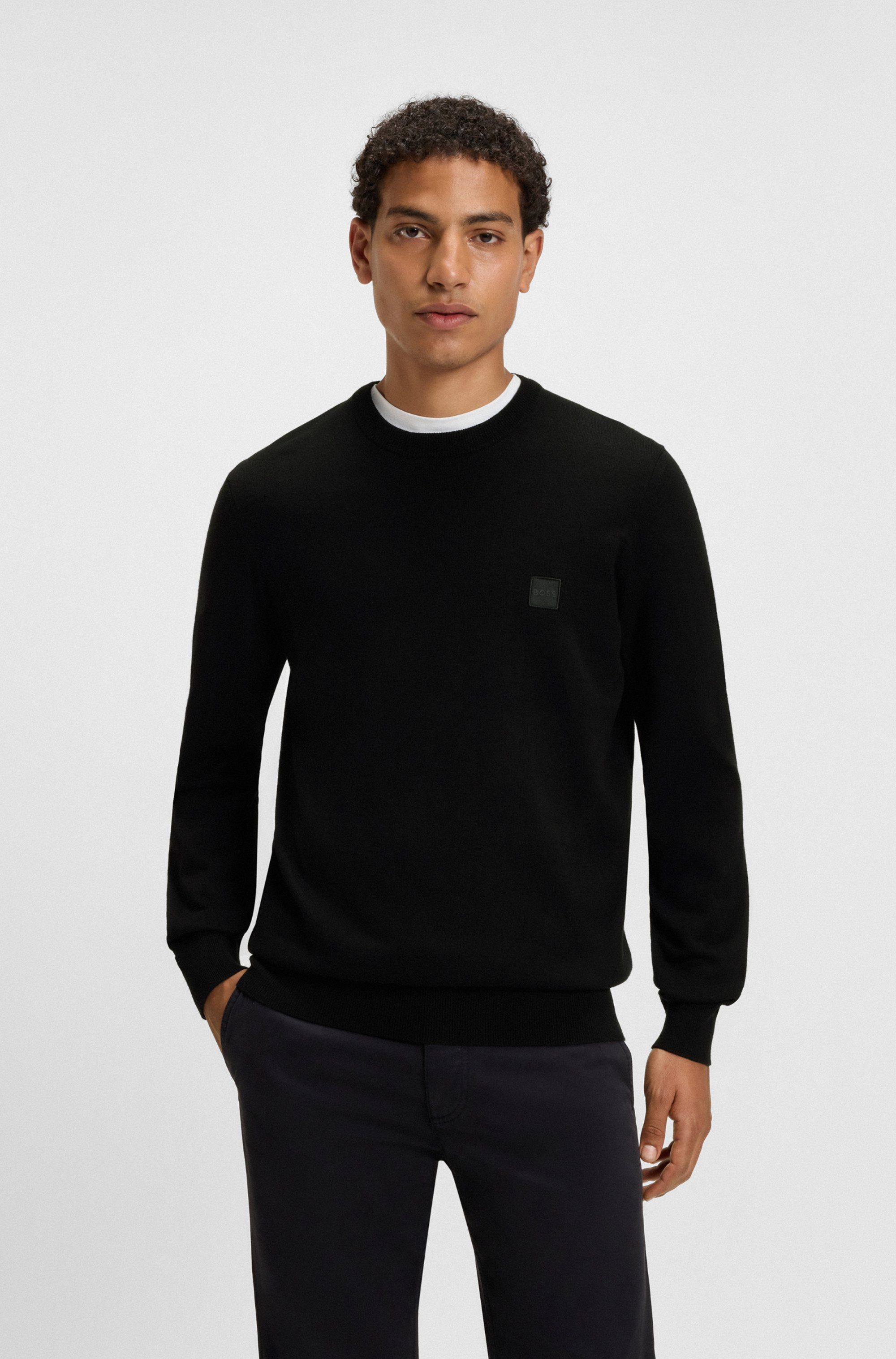 BOSS ORANGE Strickpullover Kanovano mit Rundhalsausschnitt günstig online kaufen