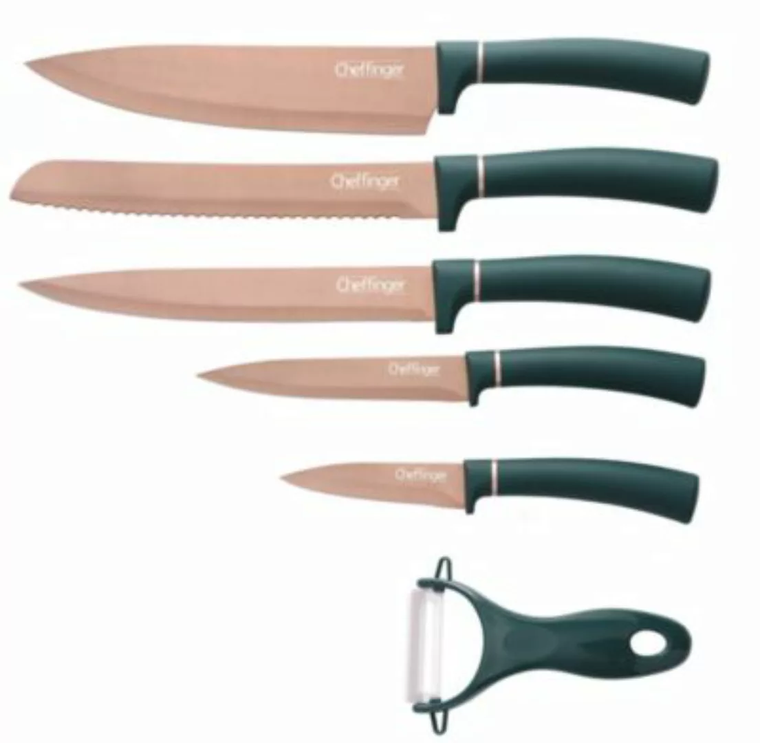 Cheffinger Messer-Set 6-teilig grün günstig online kaufen