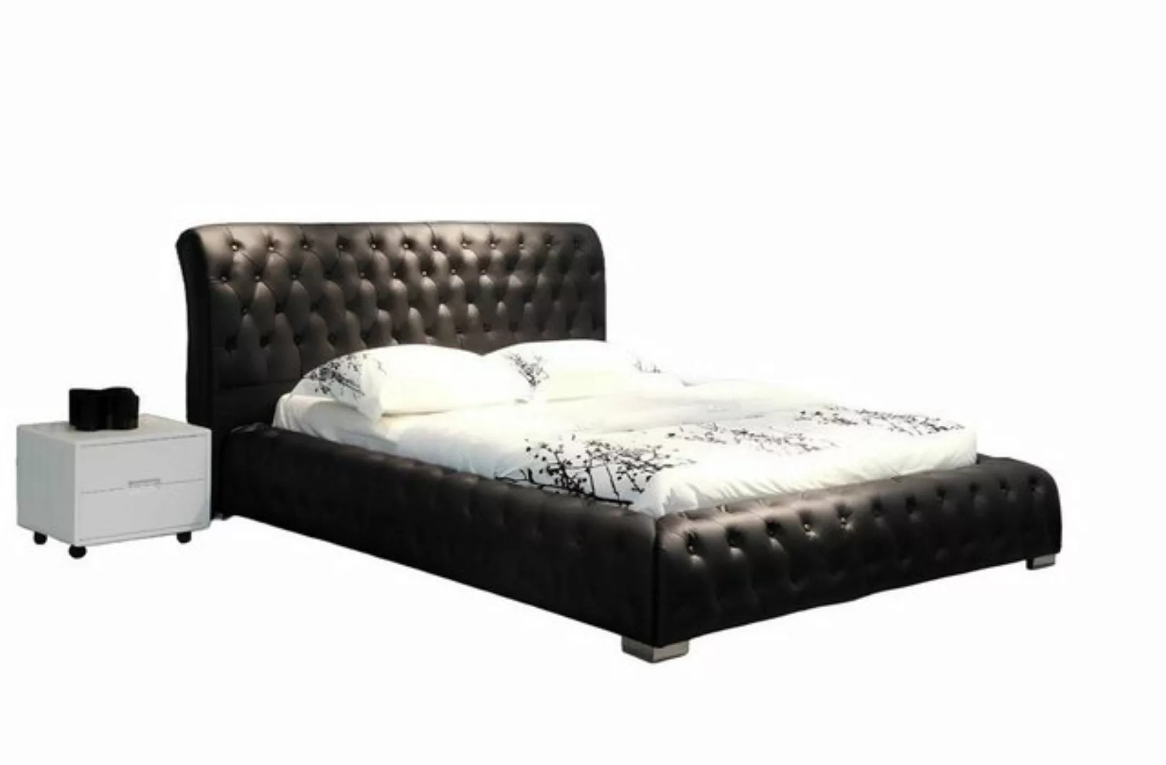 JVmoebel Bett Chesterfield Polster Doppel Ehe Betten Modernes Bett Leder 91 günstig online kaufen